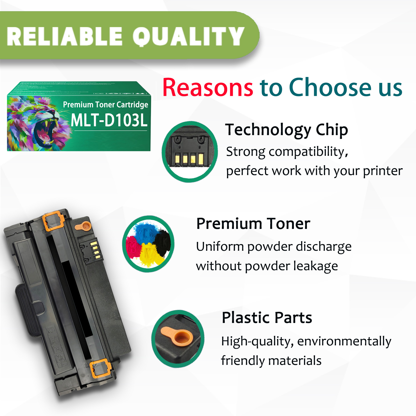 For Samsung MLT-D103L Toner Cartridges Work For Samsung ML-2950ND ML-2955ND ML-2955DW SCX-4701ND SCX-4728FD SCX-4729FD SCX-4729FW SCX-4726FN SCX-4705ND Printers