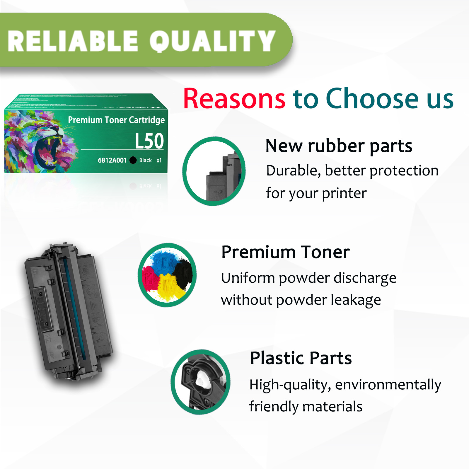 For L50 L-50 6812A001 Toner Cartridges Work Canon ImageClass D761 D780 D860 D861 D880 D660 D661 D680 D760 PC1060 PC1061 PC1080F Printers