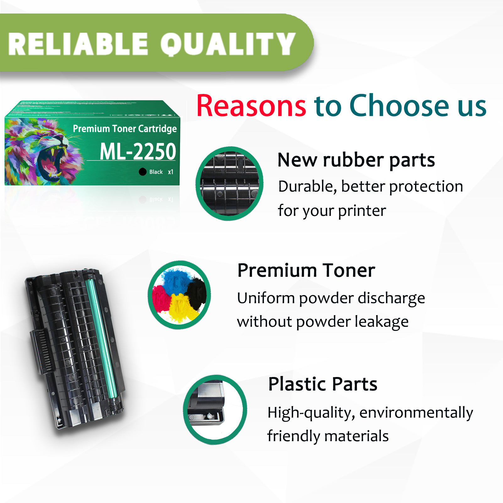 For Samsung ML-2250 ML-2250D5 Toner Cartridges Work For Samsung ML-2250 ML-2251N ML-2251NP ML-2251W ML-2252W Printers