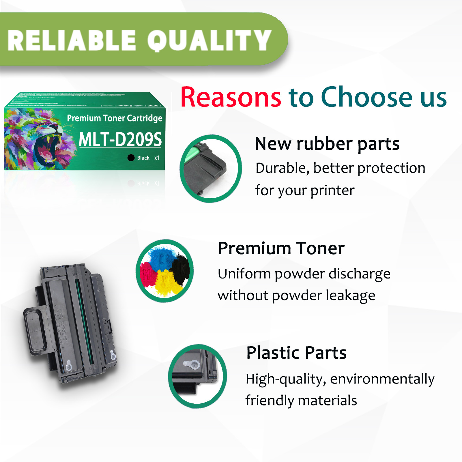 For Samsung MLT-D209L Toner Cartridges Work For Samsung SCX-4824 SCX-4824FN SCX-4825 SCX-4826 SCX-4826FN SCX-4828 SCX-4828FN ML-2855 ML-2855ND ML-2853 Printers