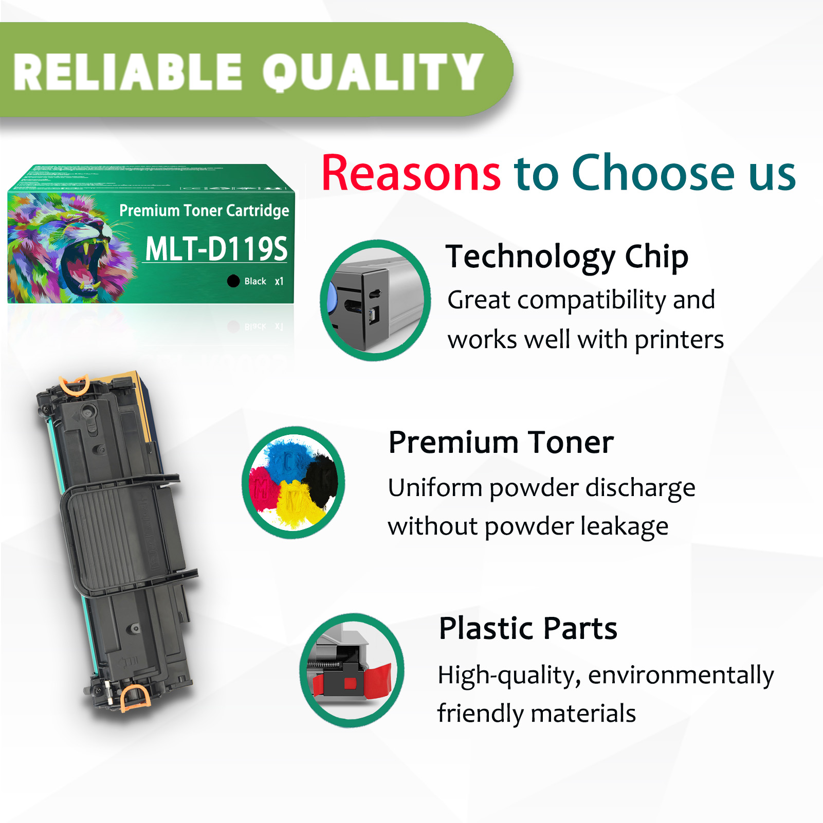 For Samsung MLT-D119S Toner Cartridges Work For Samsung ML-1610 ML-2010 ML-2510 ML-2570 ML-2571N SCX-4521F SCX-4521FG SCX-4321 SCX-4321F Printers