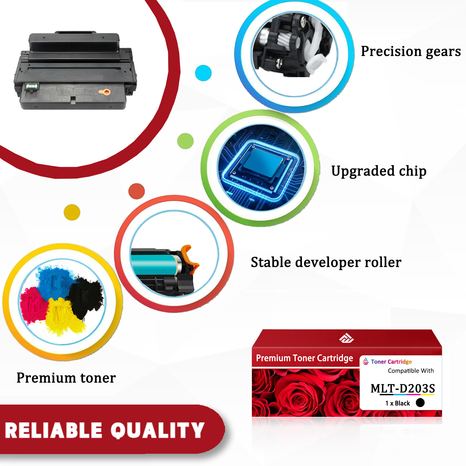 For Samsung MLT-D307U Toner Cartridges Work For Samsung ML-4510ND ML-4512ND ML-5010ND ML-5012ND ML-5017ND Printers