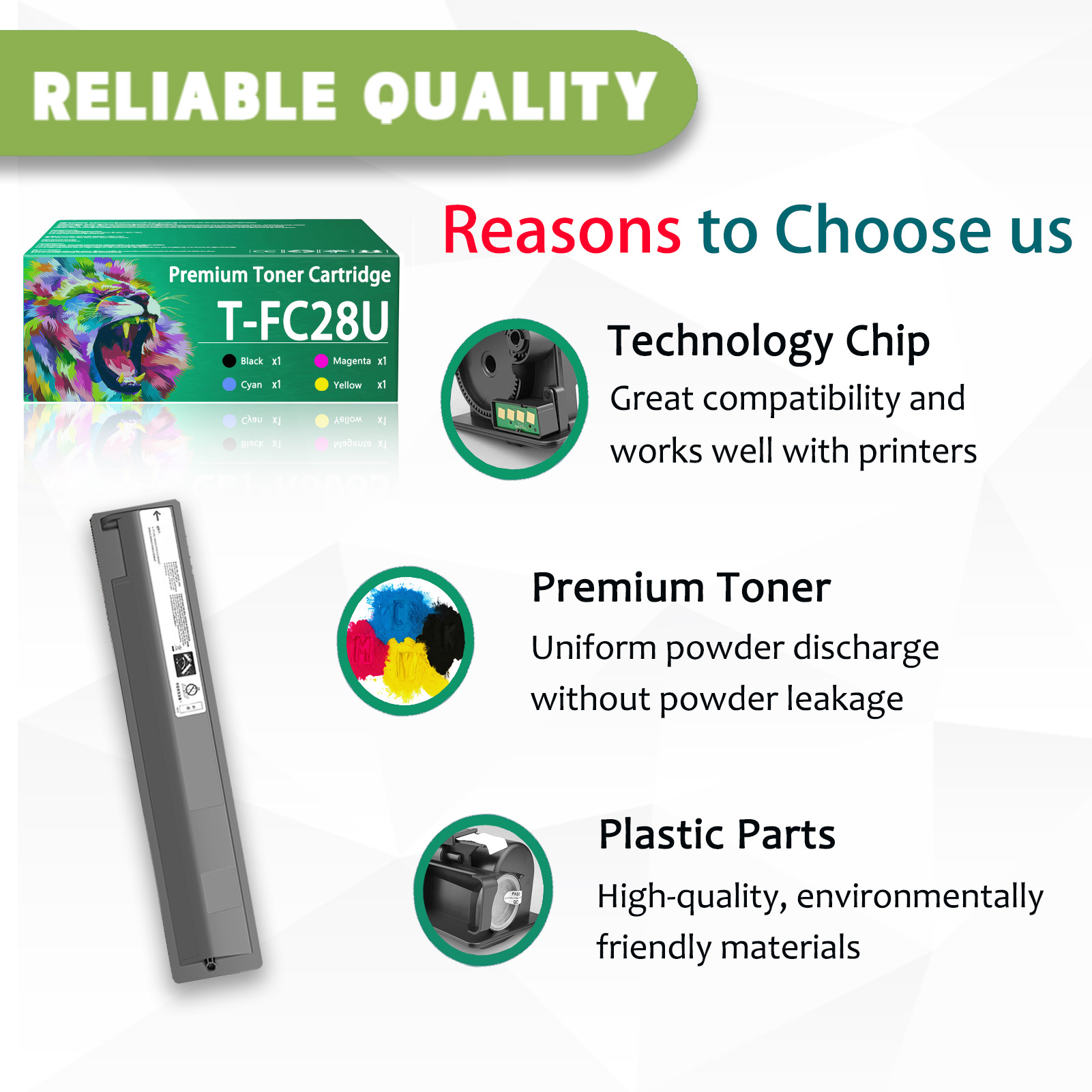 For Toshiba T-FC28 T-FC28-K T-FC28-C T-FC28-M T-FC28-Y Toner Cartridge Work For Toshiba E-Studio 2330C 2820C 3520C 4520C 2830C 3530C Printers