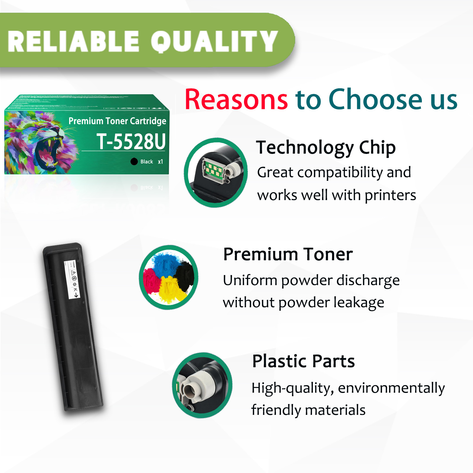 For Toshiba T-5528U Toner Cartridges Work Toshiba E-Studio 5528A 6528A Printers