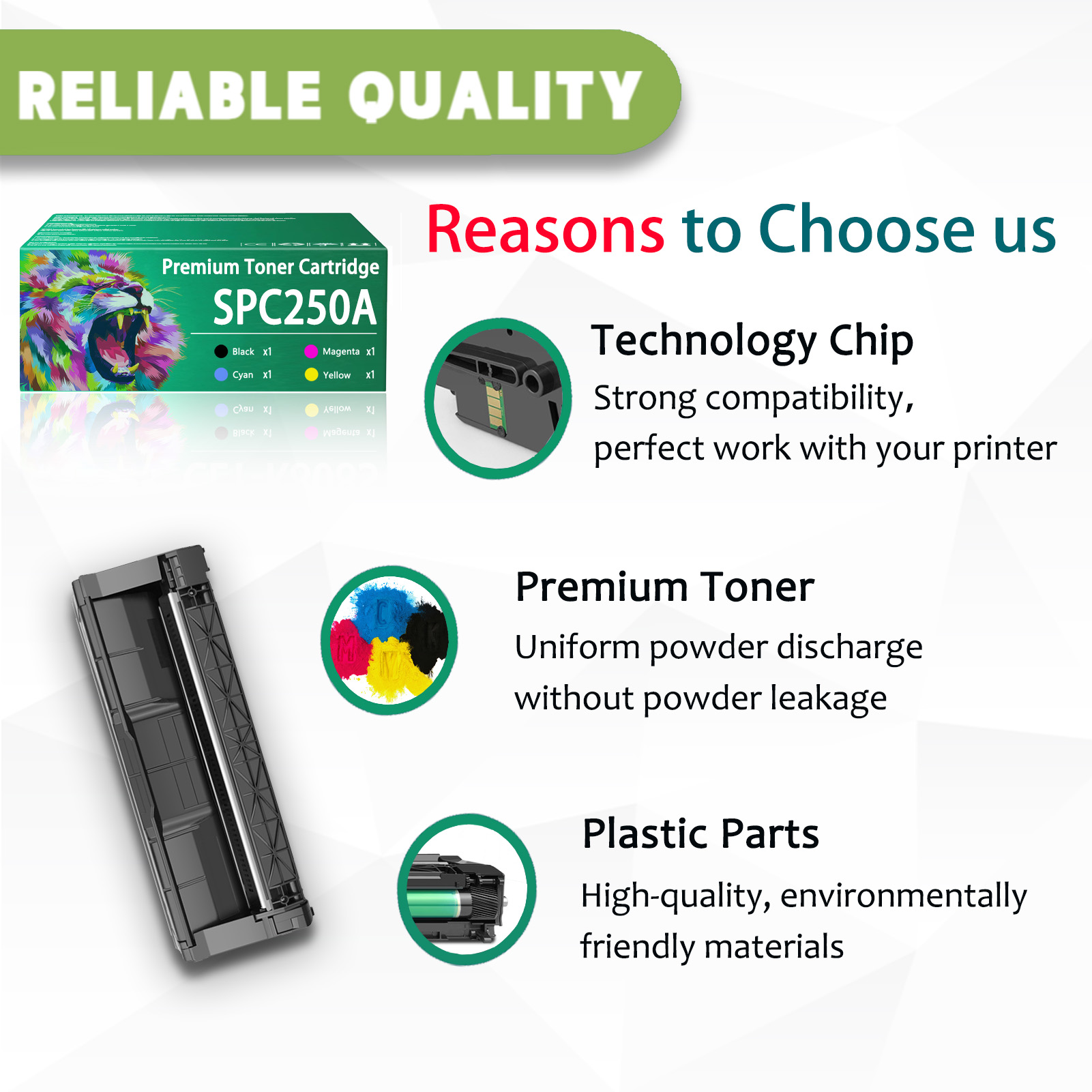 For Ricoh SP C250A 407539 407540 407541 407542 Toner Cartridge Work For Ricoh SP C250DN C250SF C261DNw C261SFNw C260DNw C260SFNw Printers