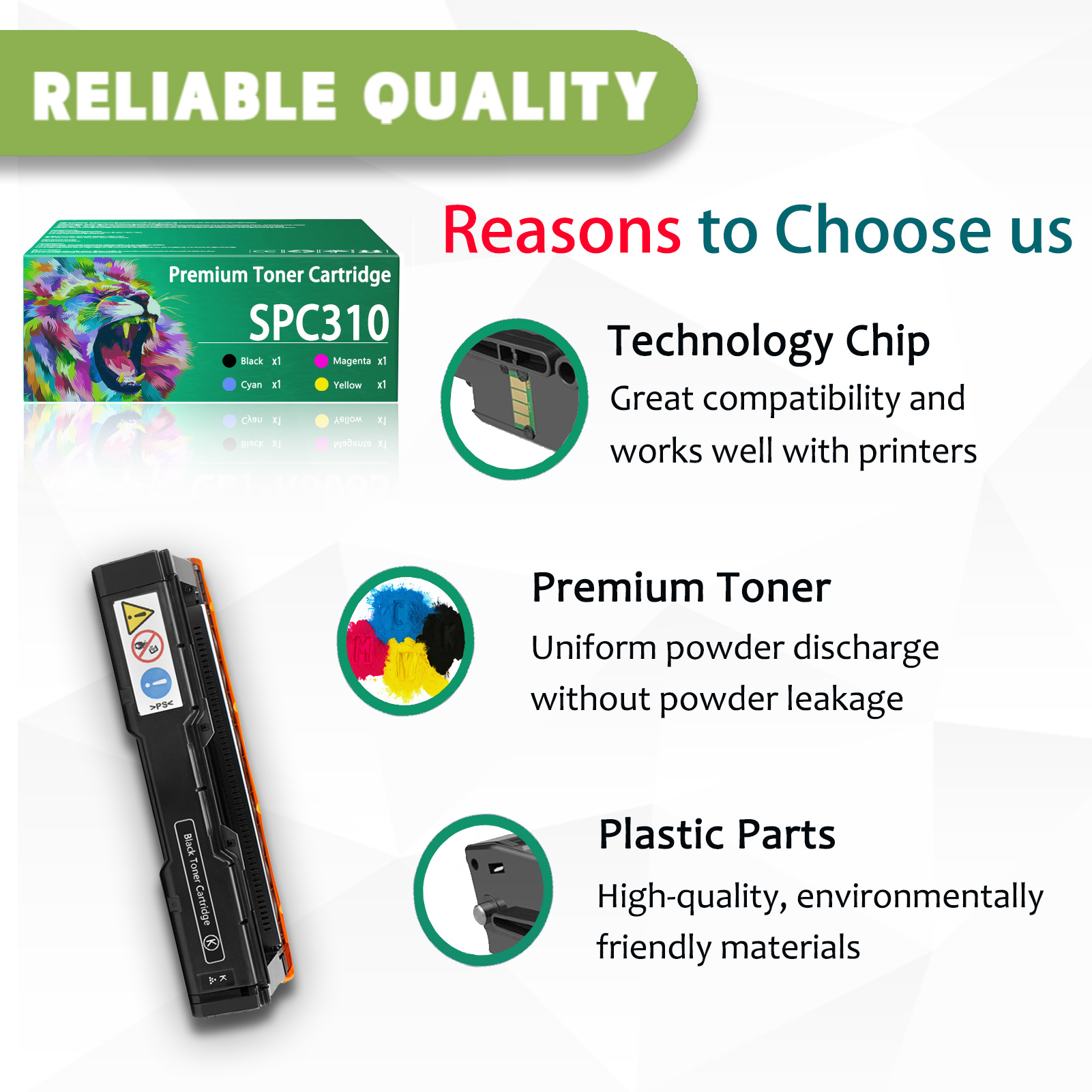 For Ricoh SP C310A 406344 406345 406346 406347 Toner Cartridge Work For Ricoh SP C231N SP C231SF SP C232DN SP C232SF SP C242DN SP C242SF SP C310 SP C311N SP C312DN SP C320DN SP C340DN Printers