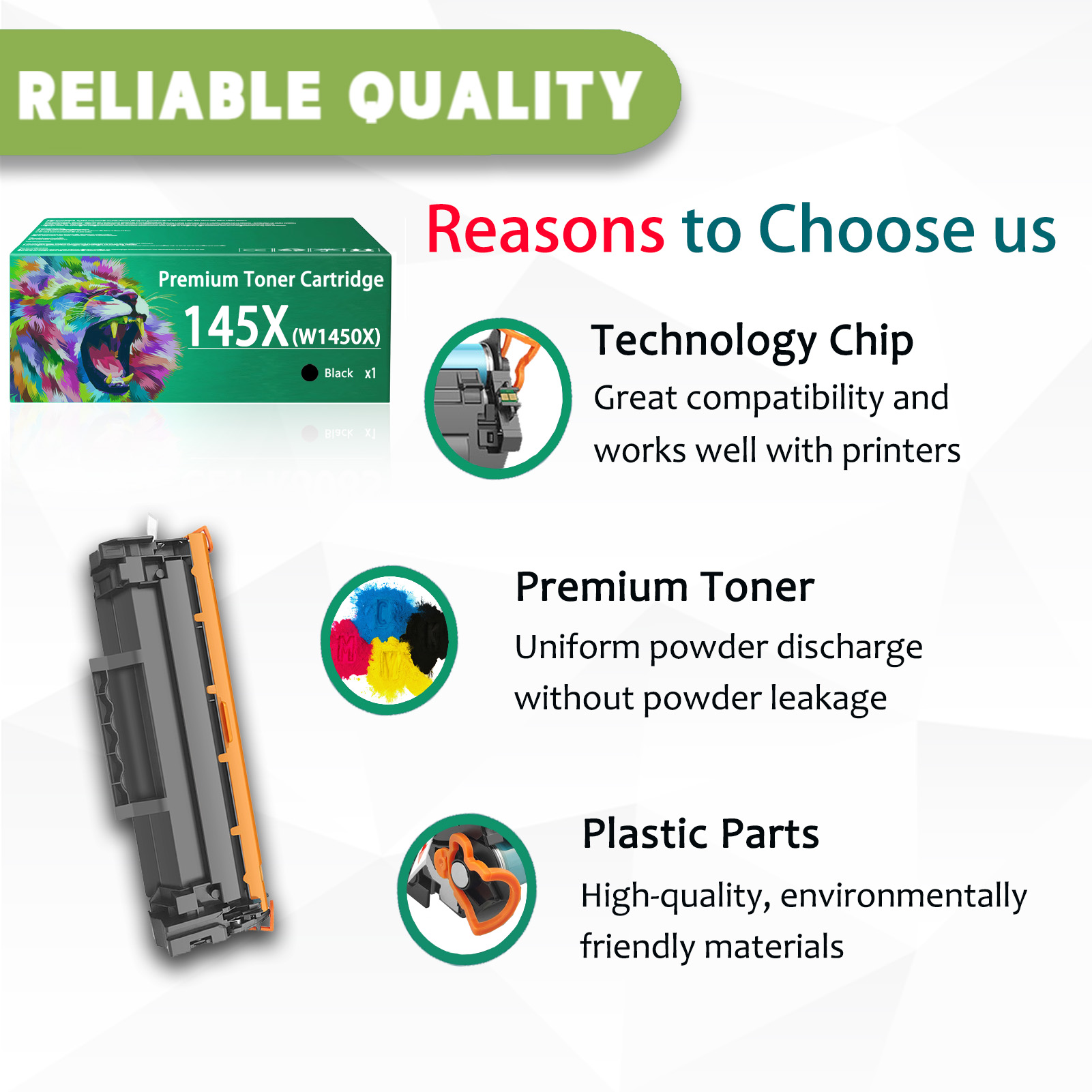 For HP 145X W1450X Toner Cartridges Work for HP LaserJet Pro 3003dn 3003dw MFP 3103fdw 3103fdn Printers