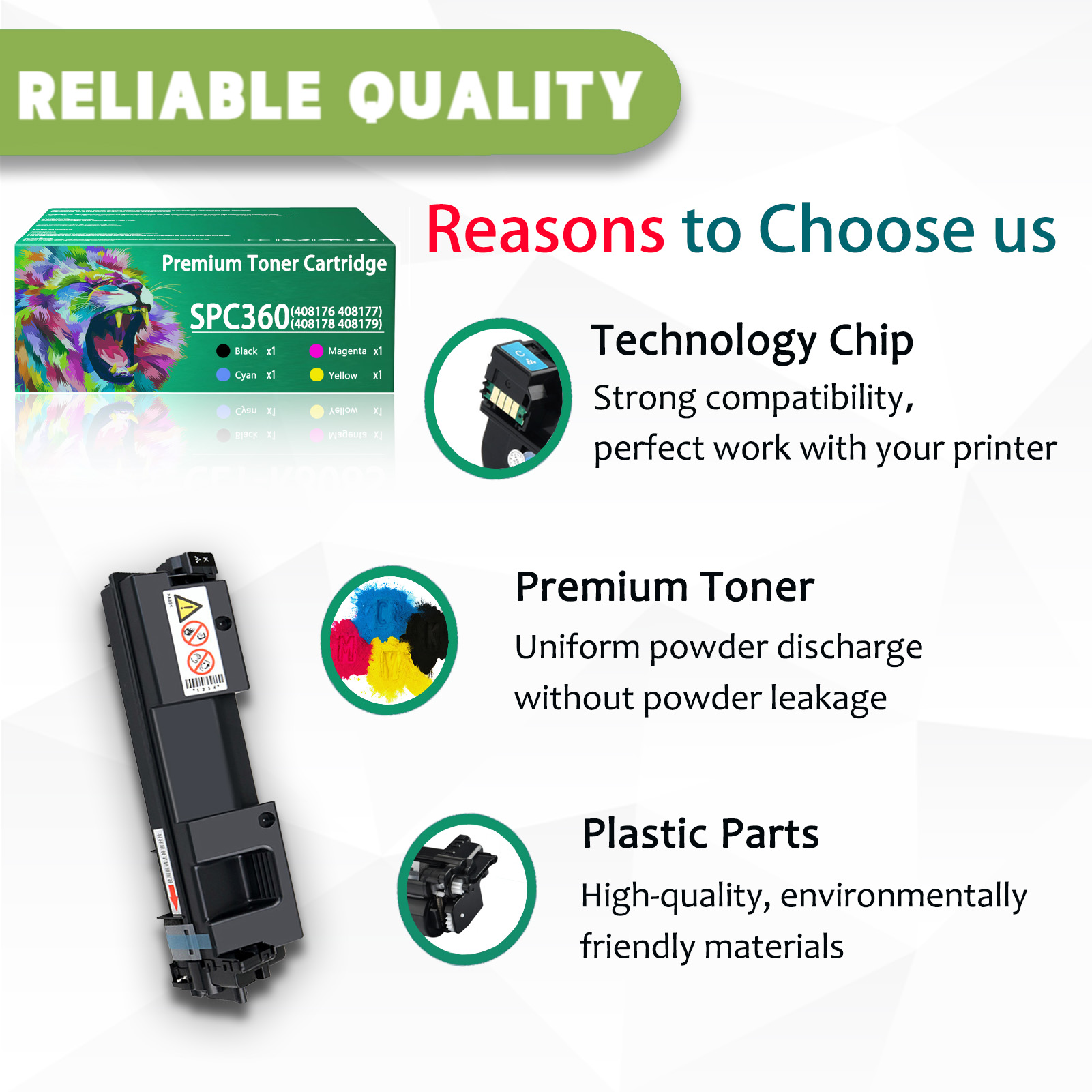 For Ricoh SP C360HA 408176 408177 408178 408179 Toner Cartridge Work For Ricoh SP C360DNw SP C360SFNw Printers