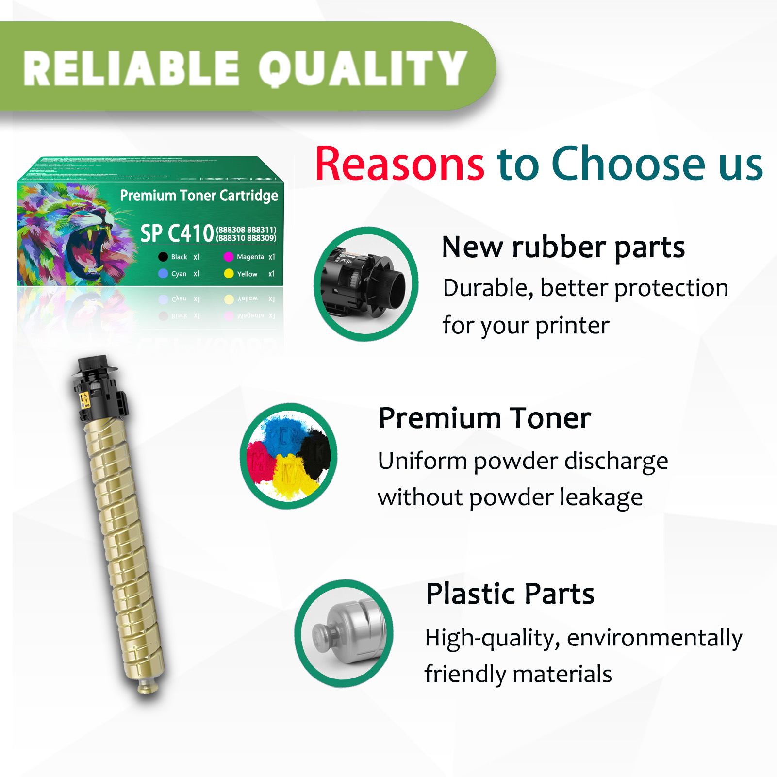 For Ricoh SP C410 888308 888311 888310 888309 Toner Cartridge Work For Ricoh CL4000dn SP C410dn C411dn C420dn Printers