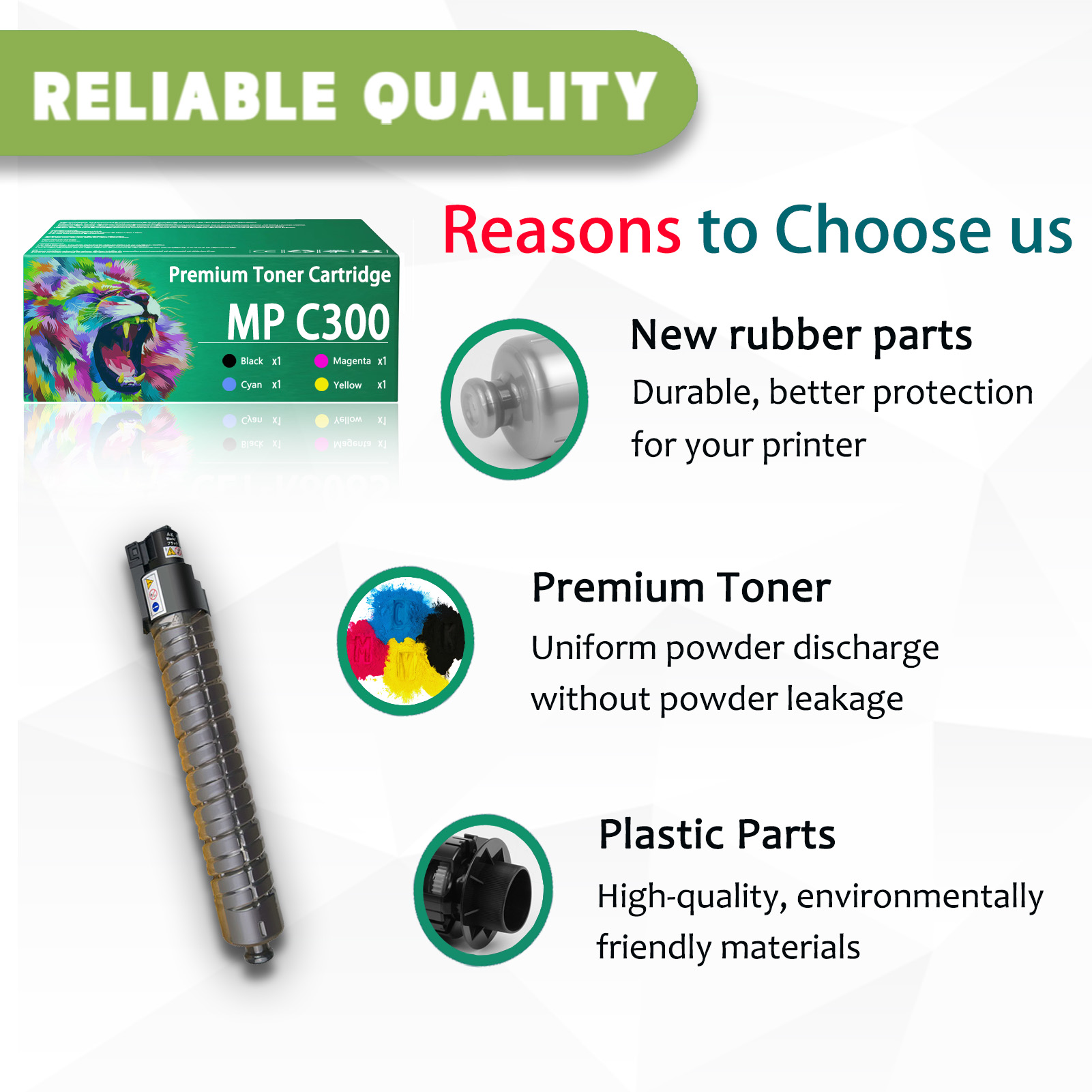 For Ricoh MP C300 841295 841296 841297 841298 Toner Cartridge Work For Ricoh MP C300 C300SR C400 C400SR C401 C401SR Printers