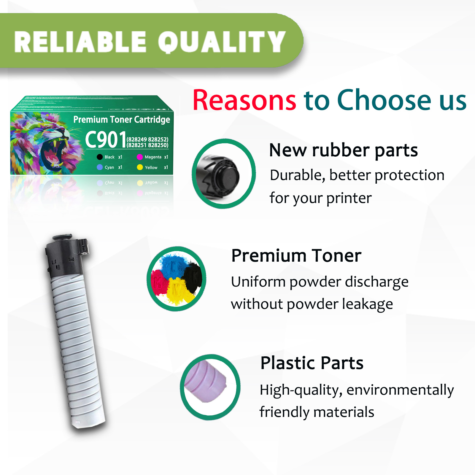 For Ricoh C901 828249 828600 828599 828598 Toner Cartridge Work For Ricoh C901 C830dn C831 C831dn Printers