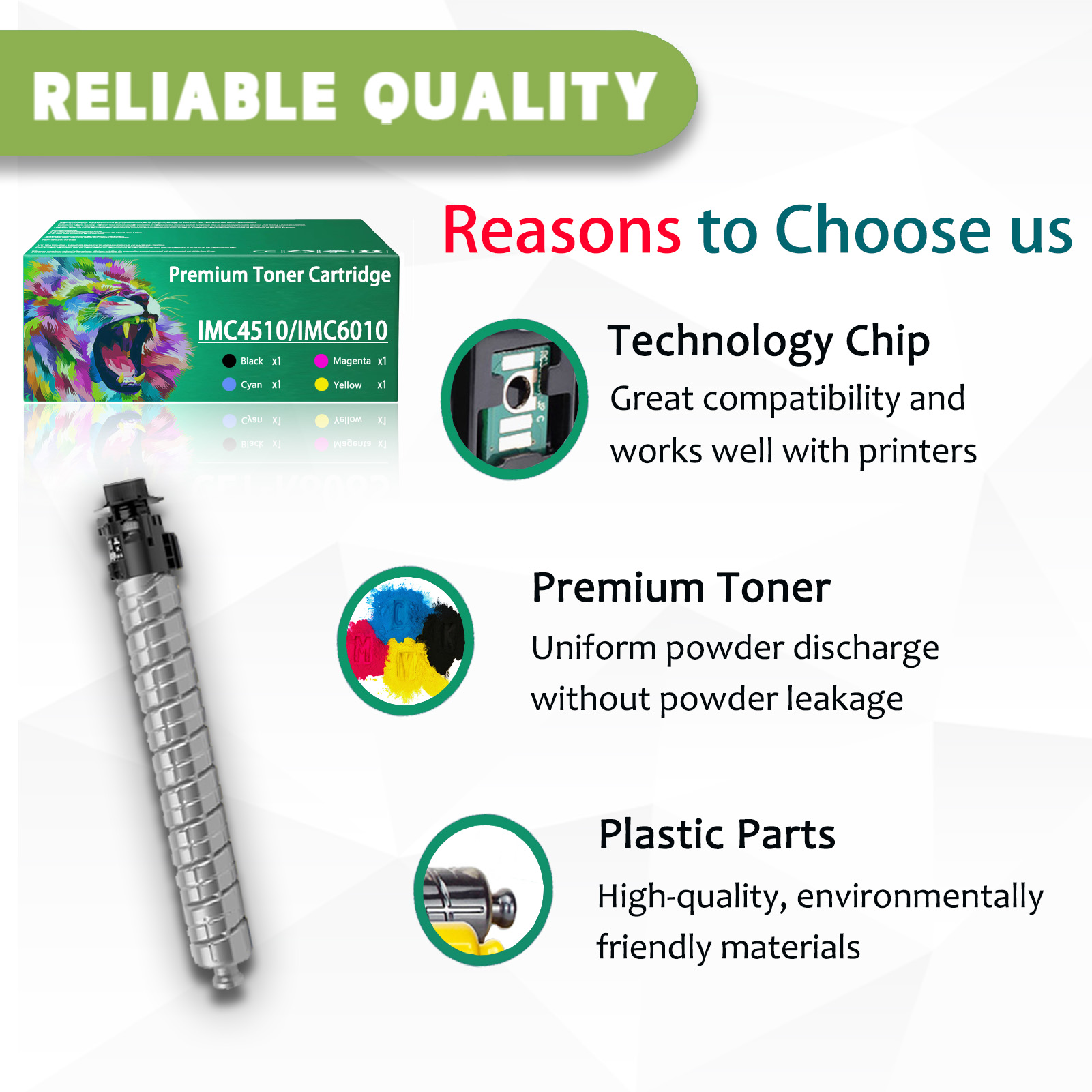 For Ricoh IM C4510 842526 842529 842528 842527 Toner Cartridge Work For Ricoh IM C4510 IM C6010 IM C5510 IM C7010 Printers