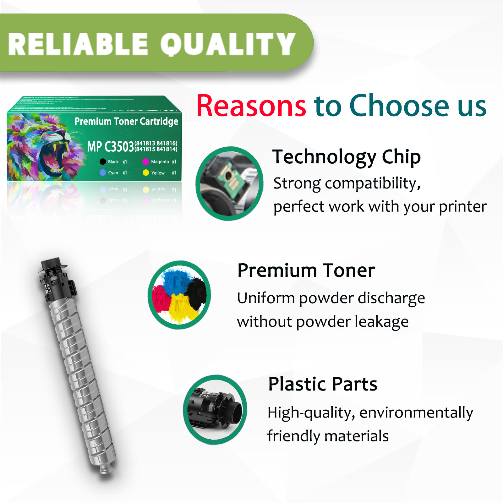 For Ricoh MP C3503 841813 841816 841815 841814 Toner Cartridge Work For Ricoh MP C3003 C3003SP C3503 C3503SP C3004 C3004SP C3504 C3504SP Printers