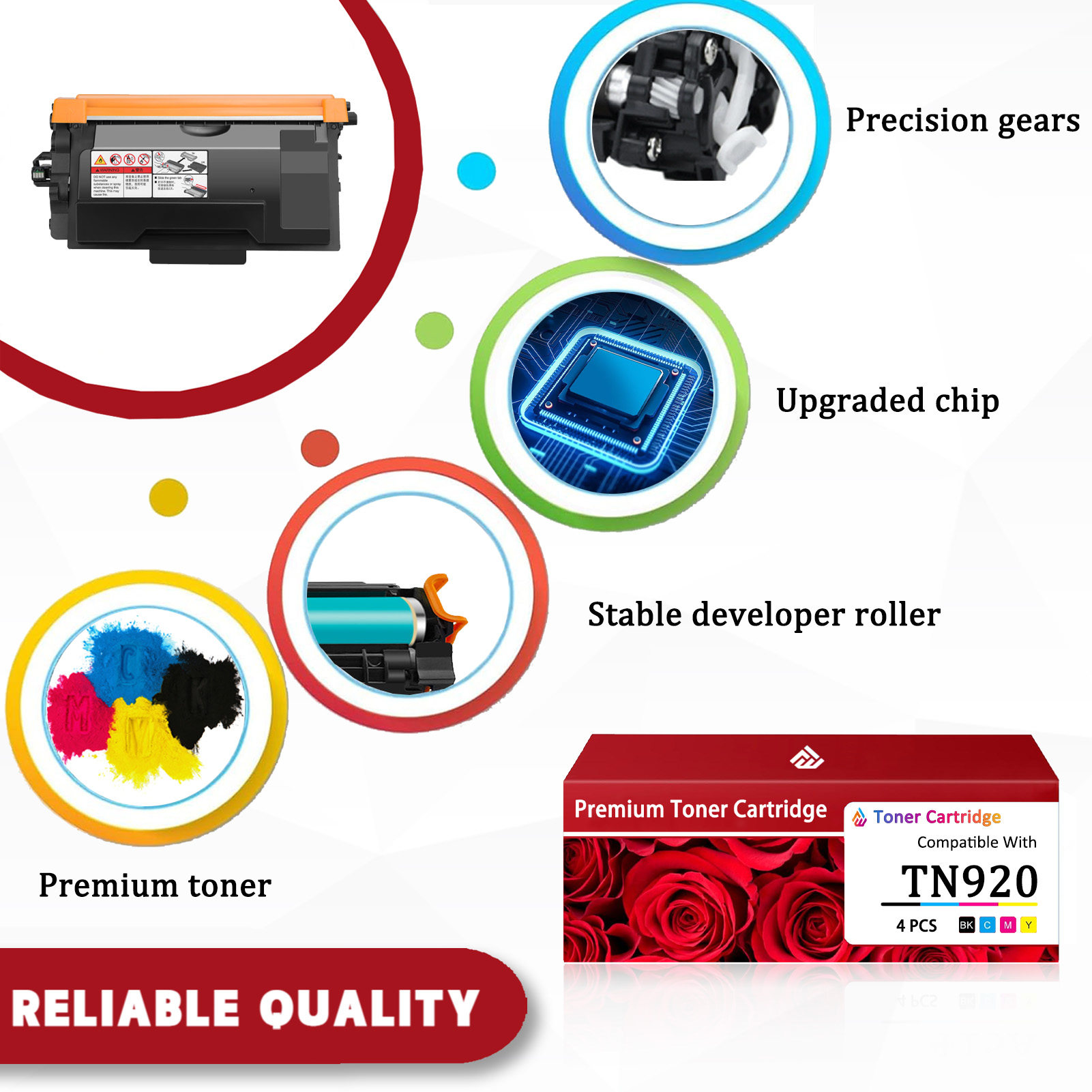 For TN920 Toner Cartridges Work For Brother DCP-L5510DN MFC-EX915DW L5710DN L5710DW Printers