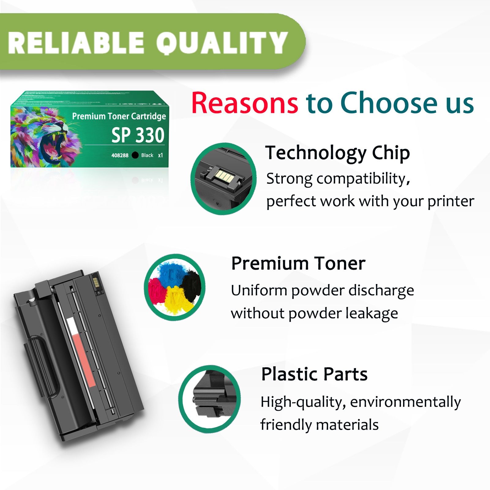 For Ricoh SP 330 408288 Toner Cartridges Work SP 330 408288 Printers