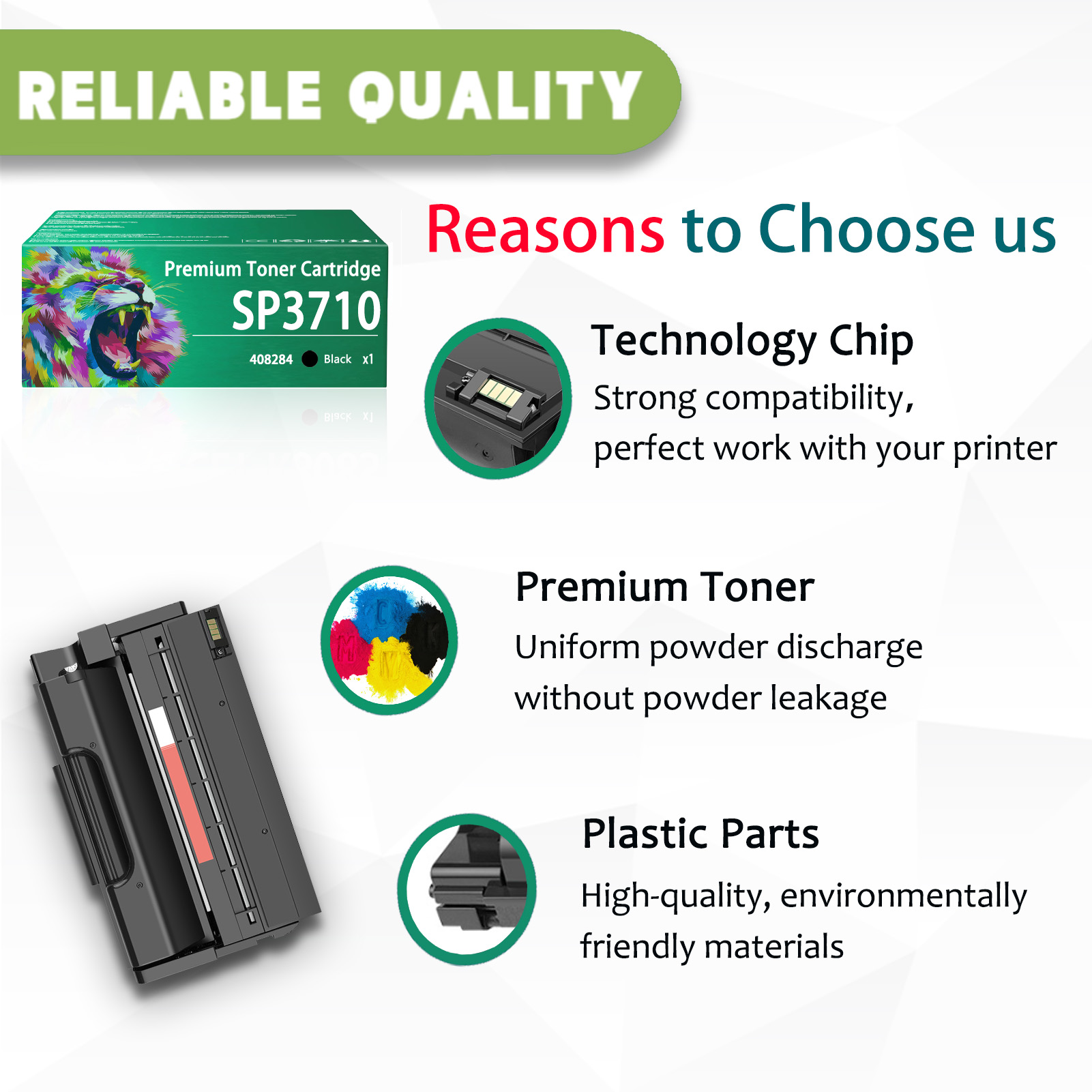 For Ricoh SP 3710X 408284 Toner Cartridges Work For Ricoh SP 3710DN 3710SF Printers