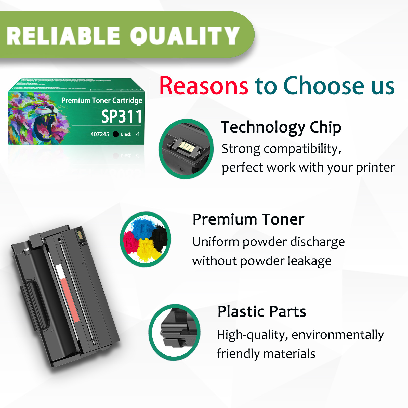 For Ricoh SP 311 407245 Toner Cartridges Work For Ricoh SP 311DNW 311SFNW 325DNW 325SFNW Printers