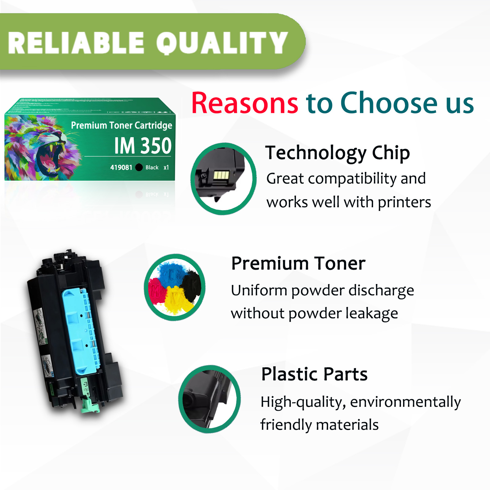 For Ricoh IM 350 418132 Toner Cartridges Work For Ricoh IM 350F 350 Printers