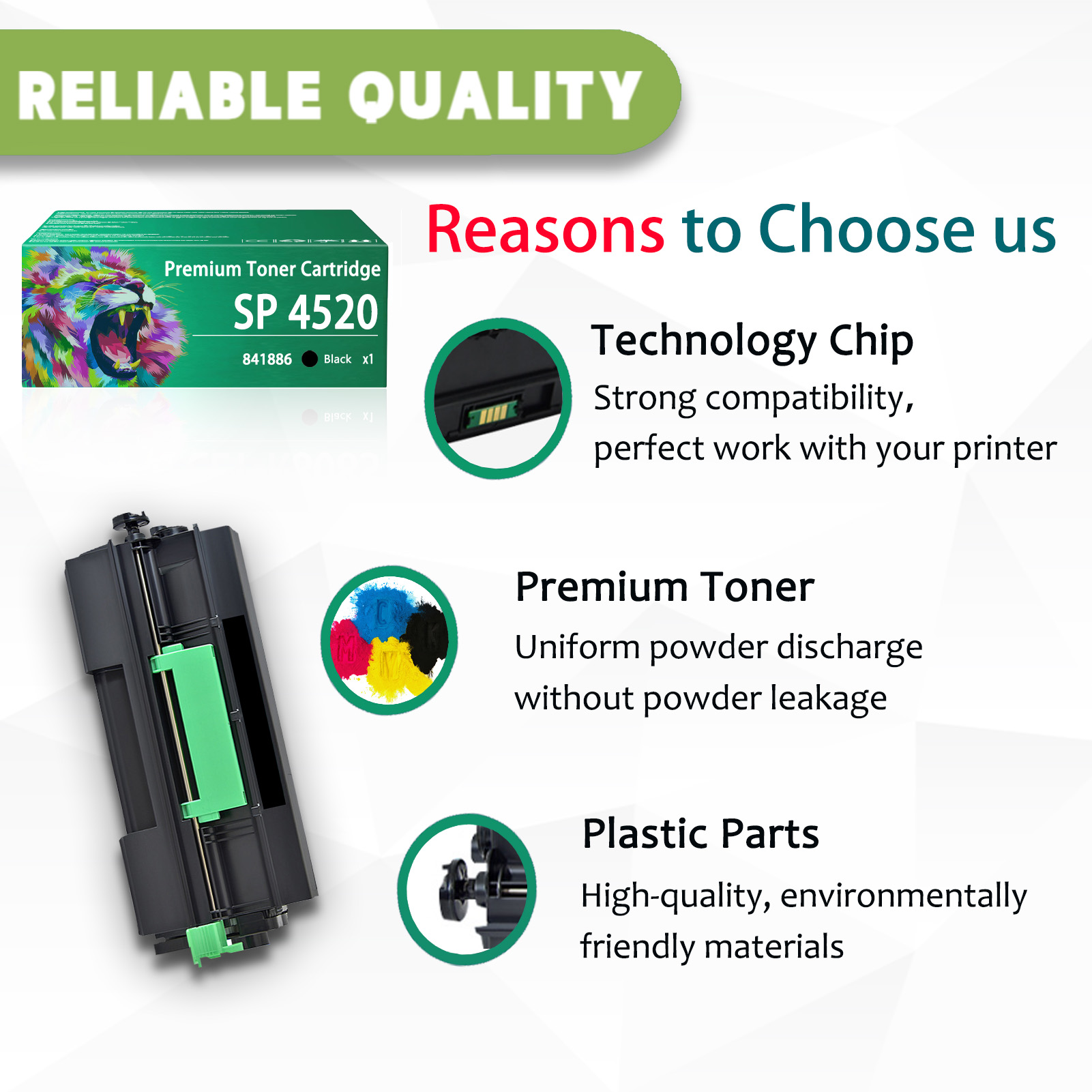 For Ricoh MP 401 841886 Toner Cartridges Work For Ricoh SP 4520DN MP 401SPF MP 402SPF Printers