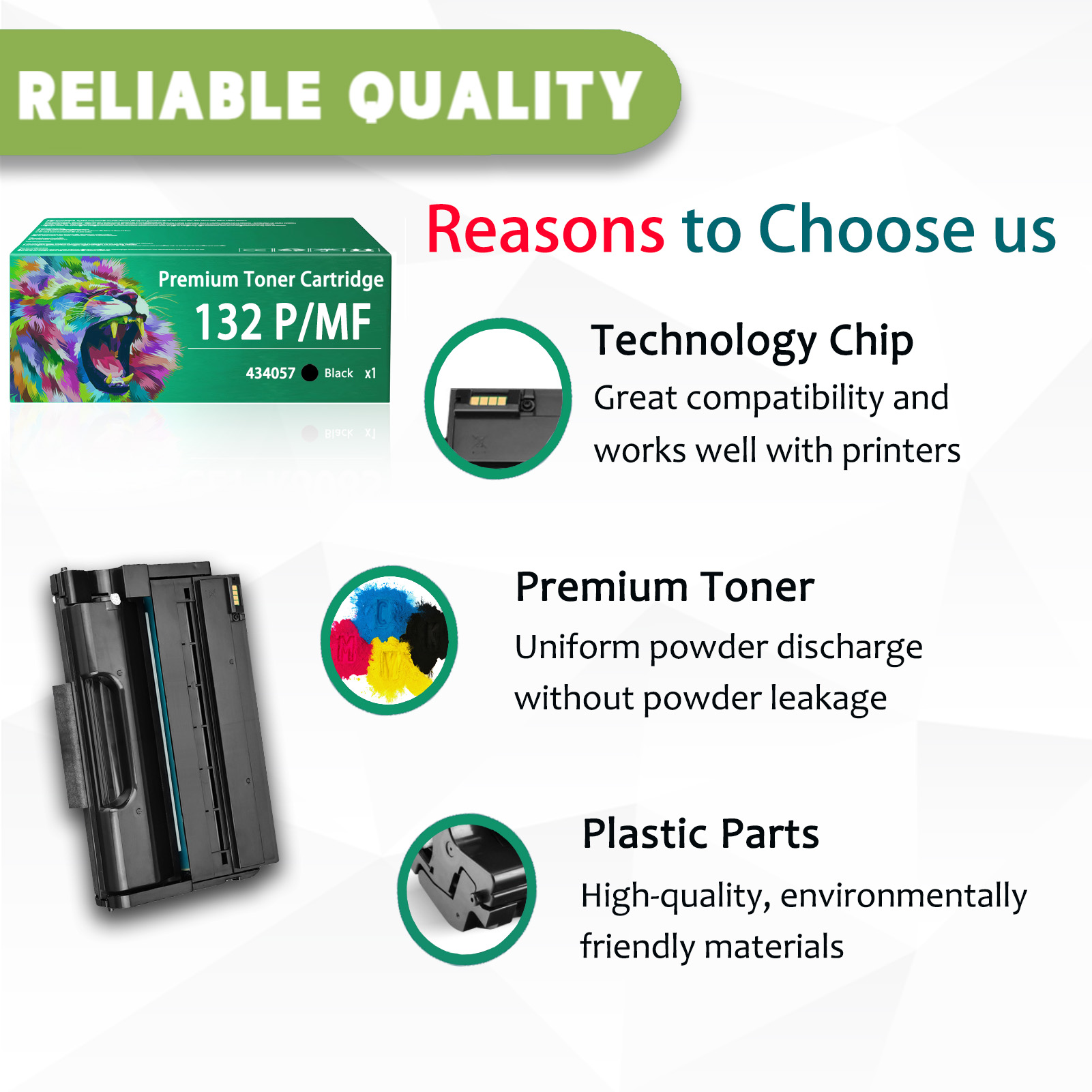 For Ricoh 132 P 434057 Toner Cartridges Work For Ricoh 132 132P 132MF Printers