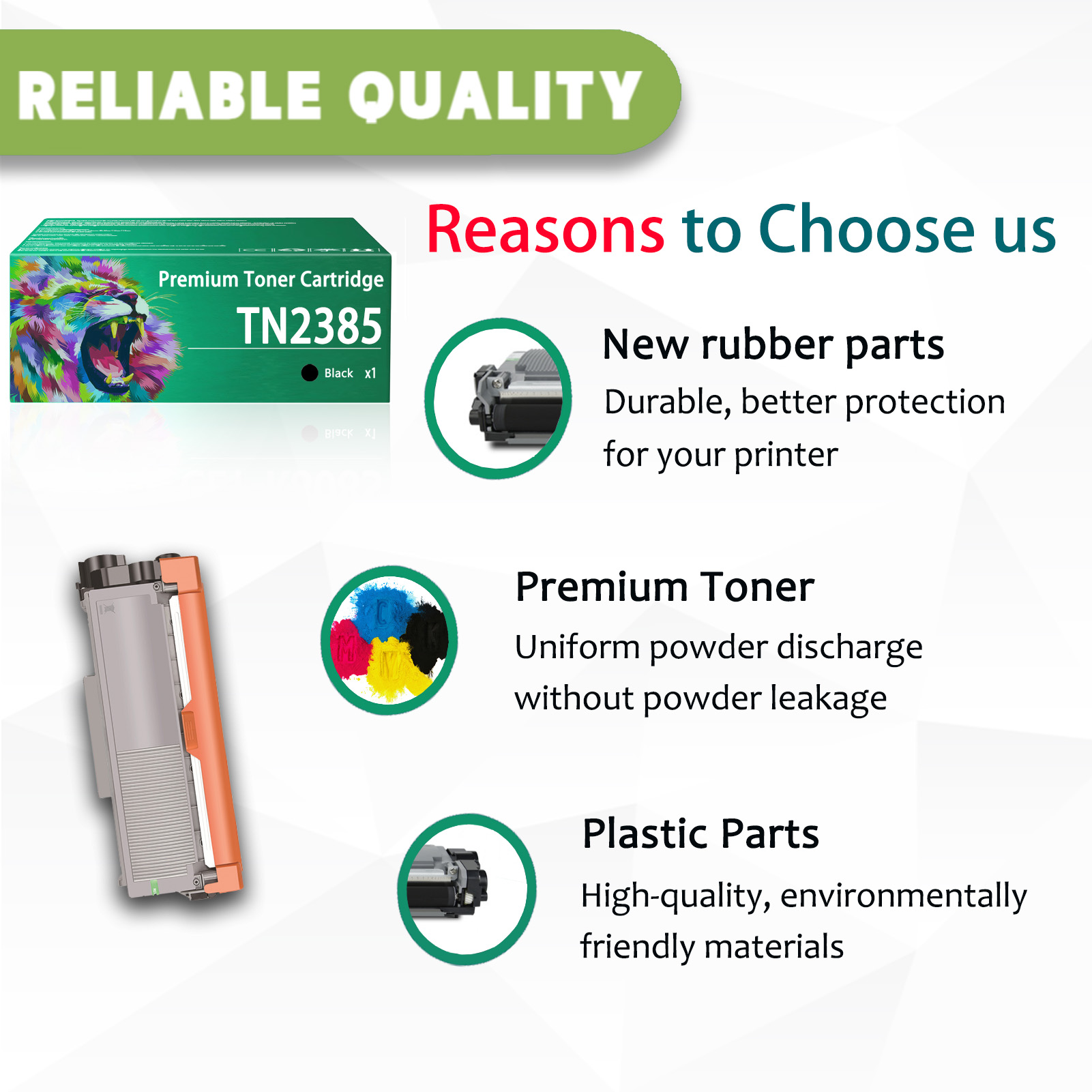 For TN2385 Toner Cartridges Work For Brother DCP-L2520D HL-L2321D MFC-L2701D MFC-L2701DW HL-L2366DW HL-L2361DN Printers