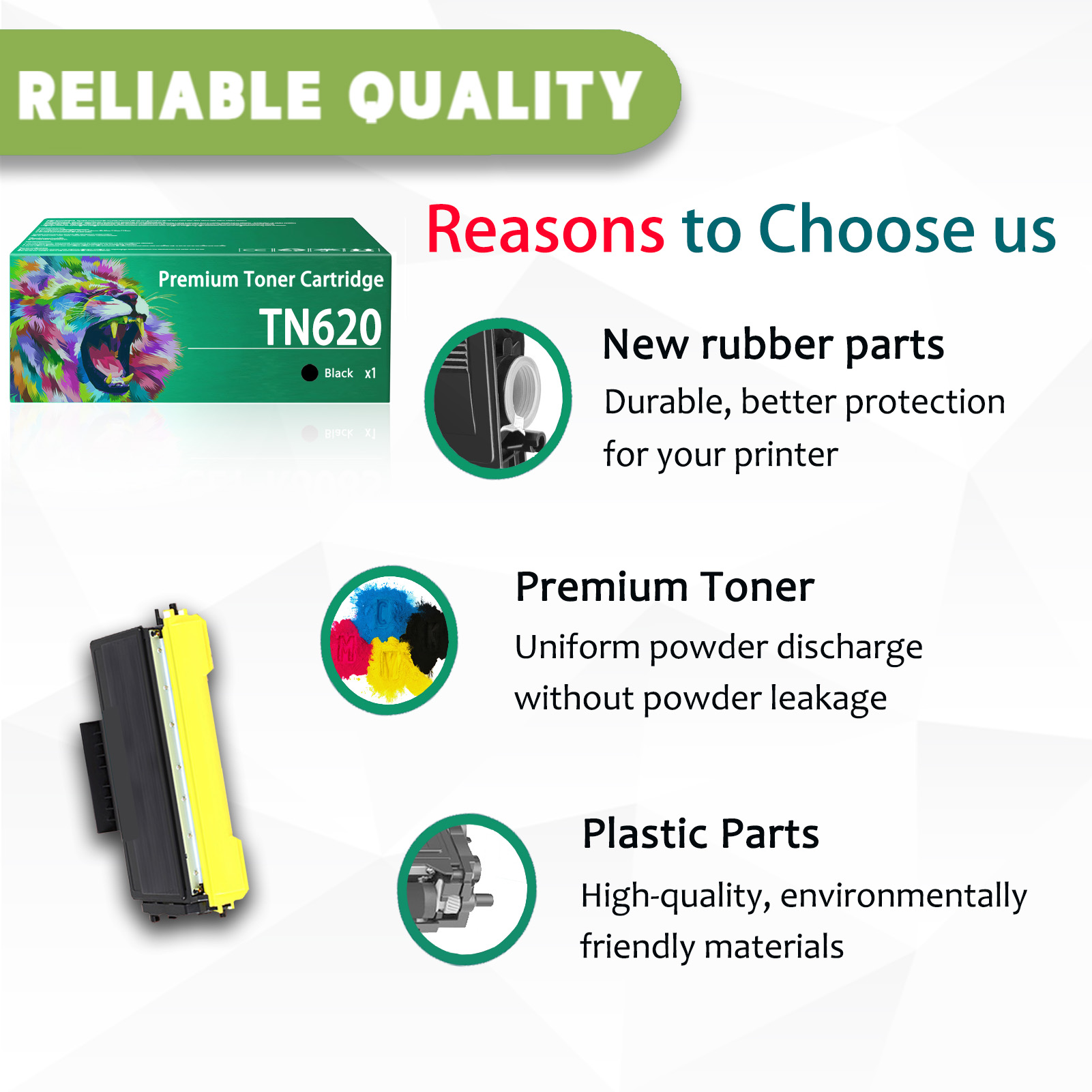 For TN620 Toner Cartridges Work For Brother Brother HL-5240 HL-5250DN HL-5250DNT HL-5270DTGN MFC-8460C Printers