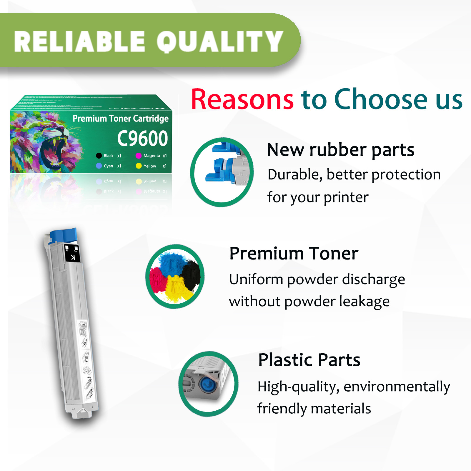 For OKI C9600 42918916 42918915 42918914 42918913 Toner Cartridge Work For OKI C9600 C9600n C9600hdn C9600hn C9800 C9800hdn C9800hn Printers