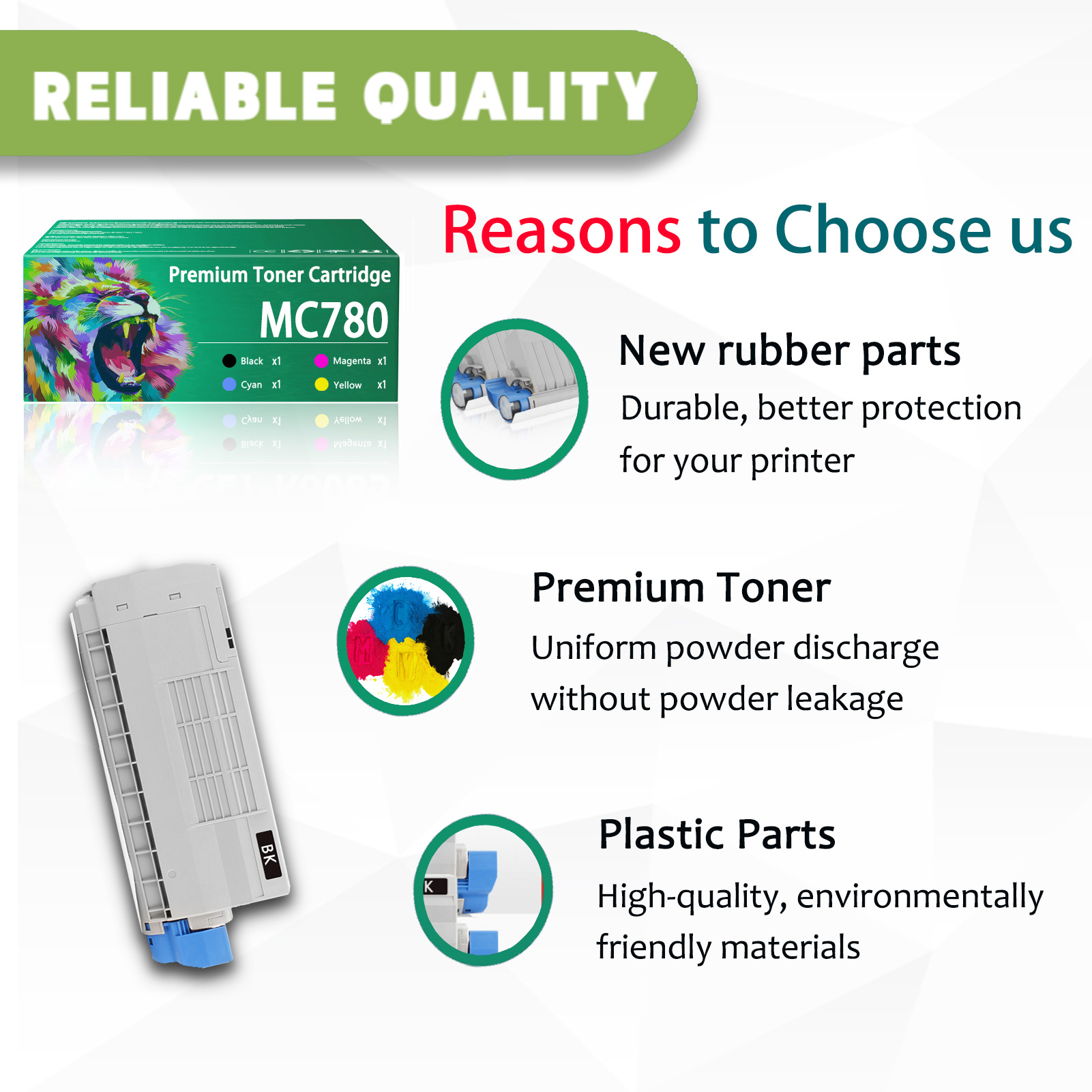 For OKI MC780 45396212 45396211 45396210 45396209 Toner Cartridge Work For OKI MC770 MC770dfn MC780 MC780dfn MC780dnl Printers