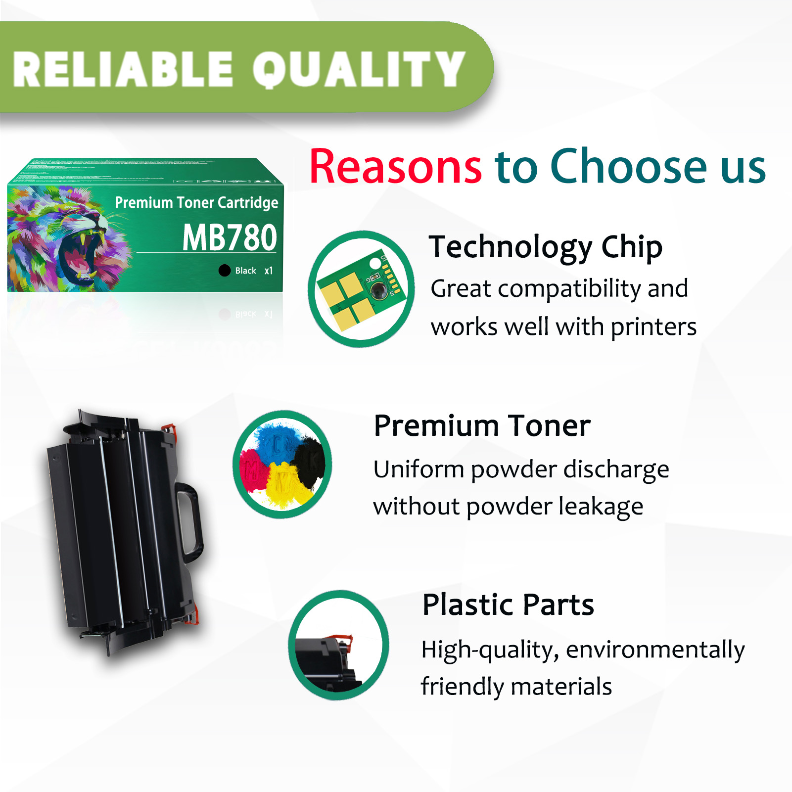 For MB780 52124406 52124401 Toner Cartridges Work For OKI MB780 MB790 Printers