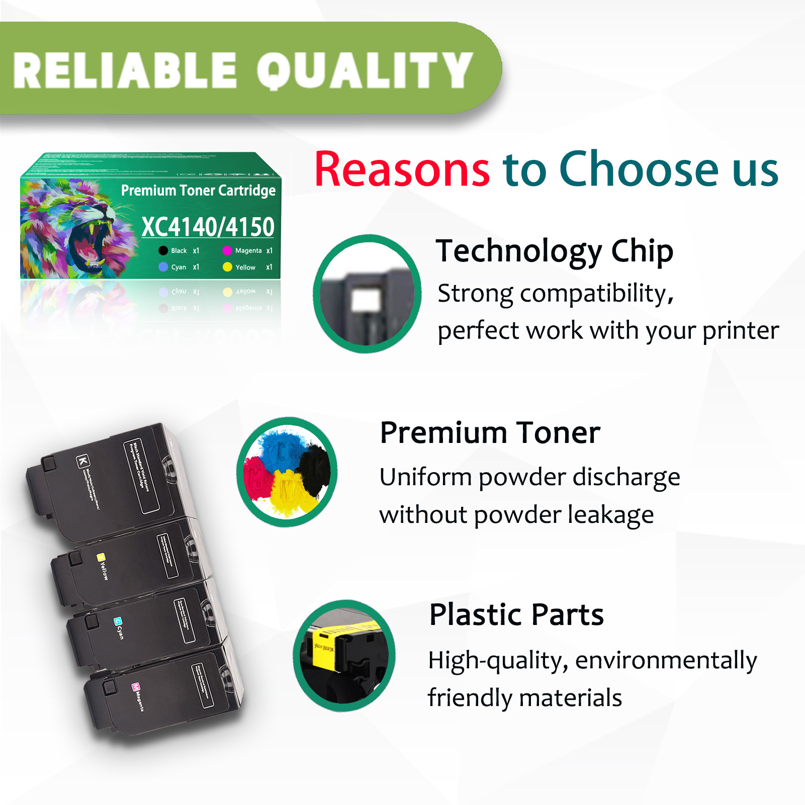 For Lexmark XC4150 24B6720 24B6717 24B6718 24B6719 Toner Cartridge Work For Lexmark XC4140 XC4150 XC4143 XC4153 Printers