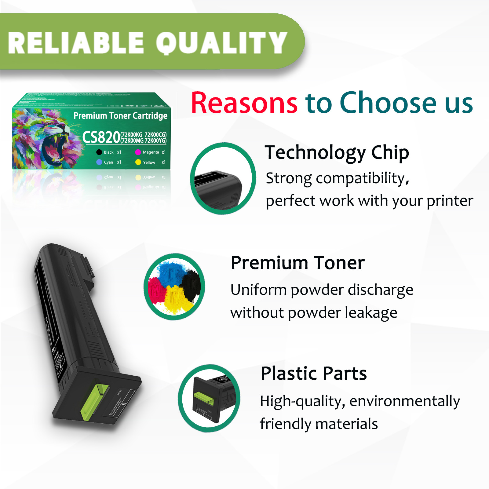 For Lexmark CX820 72K00KG 72K00CG 72K00MG 72K00YG Toner Cartridge Work For Lexmark CS820 CX820 CX825 CX860 CS820de CS820dte CS820dtfe CX820de CX820dtfe CX825de CX825dte CX825dtfe CX860de CX860dte Printers