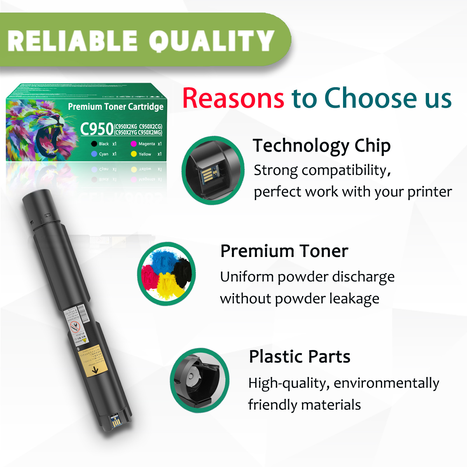 For Lexmark C950 C950X2KG C950X2CG C950X2MG C950X2YG Toner Cartridge Work For Lexmark C950 X746de X748de X748dte Printers