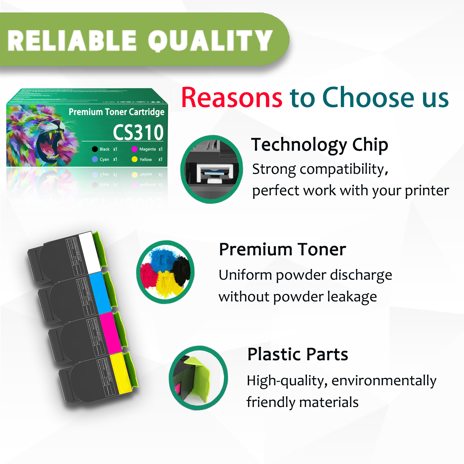 For Lexmark CS310 70C1HK0 70C1HC0 70C1HM0 70C1HY0 Toner Cartridge Work For Lexmark CS310 CS410 CS510 CS310dn CS310n CS410n CS410dn CS410dtn CS510de CS510dte Printers