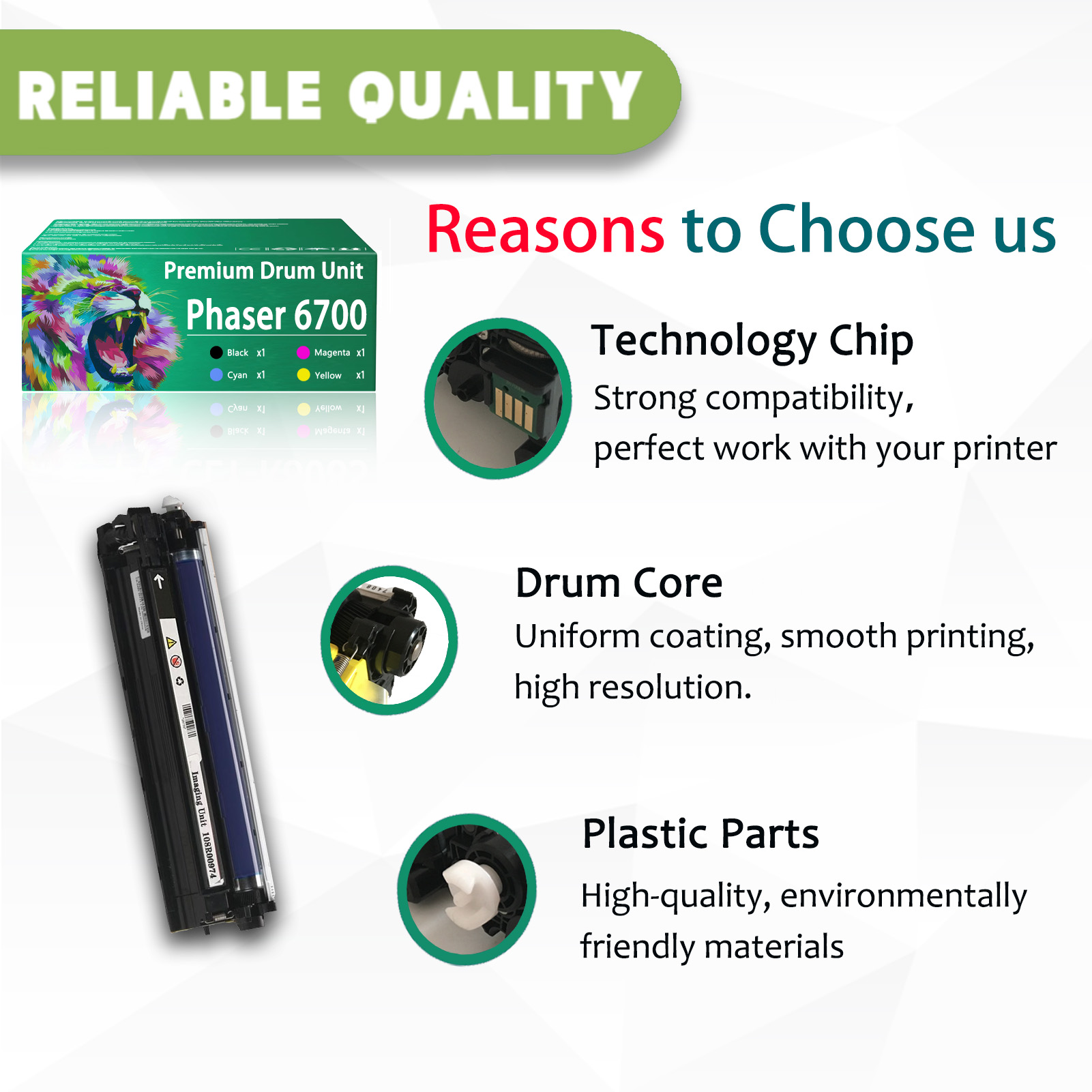 For Xerox 108R00974 108R00971 108R00972 108R00973 Imaging Unit Work For Xerox Phaser 6700 6700N 6700DN 6700DT 6700DX 6700V_DNC Printers