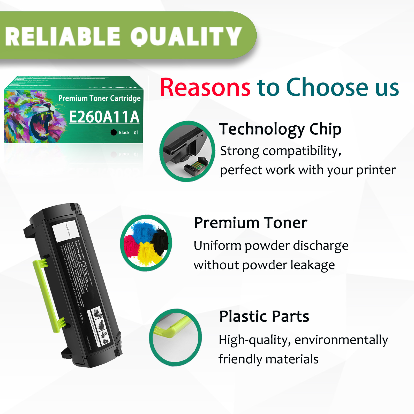 For Lexmark E260 E260A11A Toner Cartridges Work For Lexmark E260 E360 E460 E260 E260d E260dn E360 E360d E360dn E460 E460dn E460dw E462dtn Printers