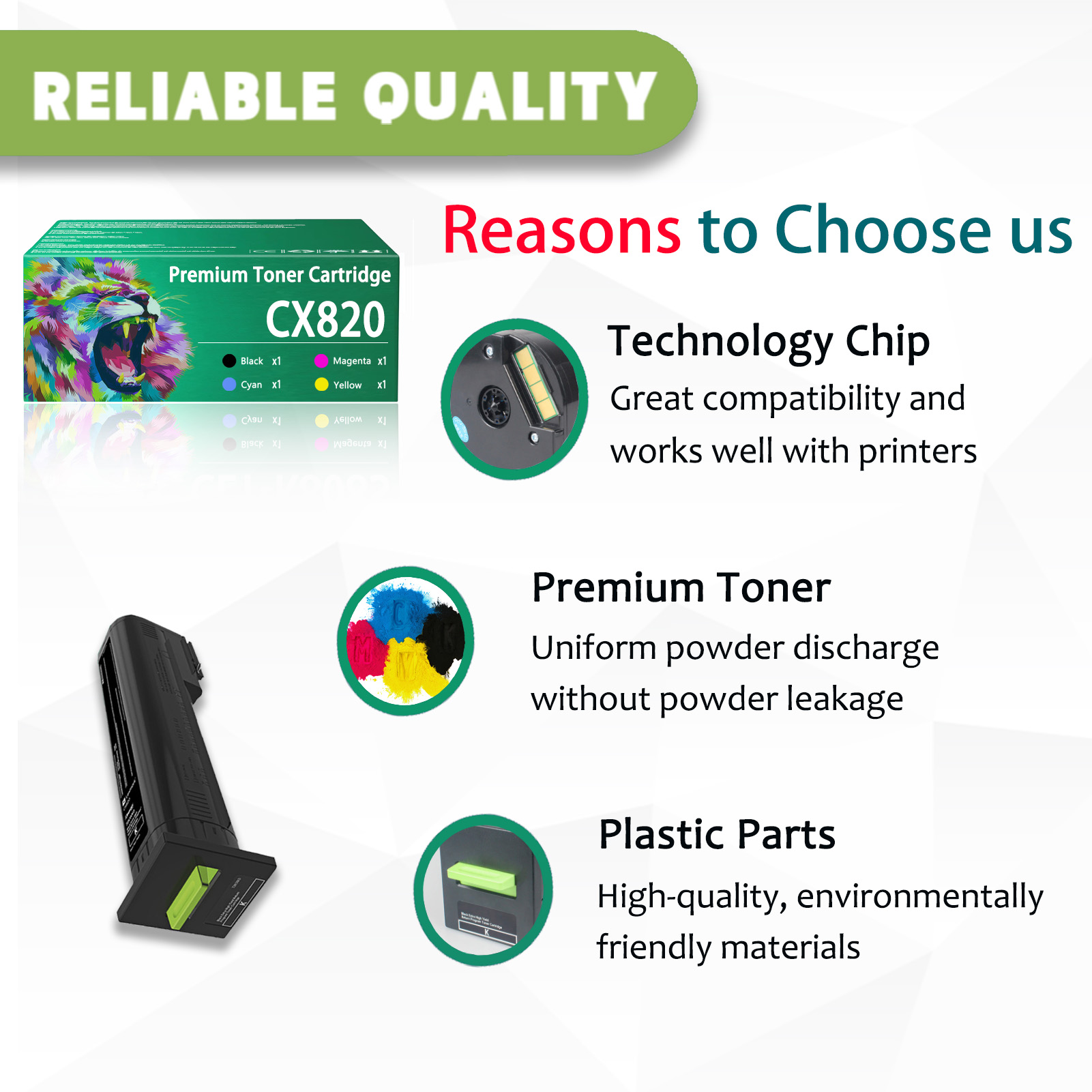 For Lexmark CX820 72K40K0 72K40C0 72K40M0 72K40Y0 Toner Cartridge Work For Lexmark CS820 CX820 CX825 CX860 CS820de CS820dte CS820dtfe CX820de CX820dtfe CX825de CX825dte CX825dtfe CX860de CX860dte Printers