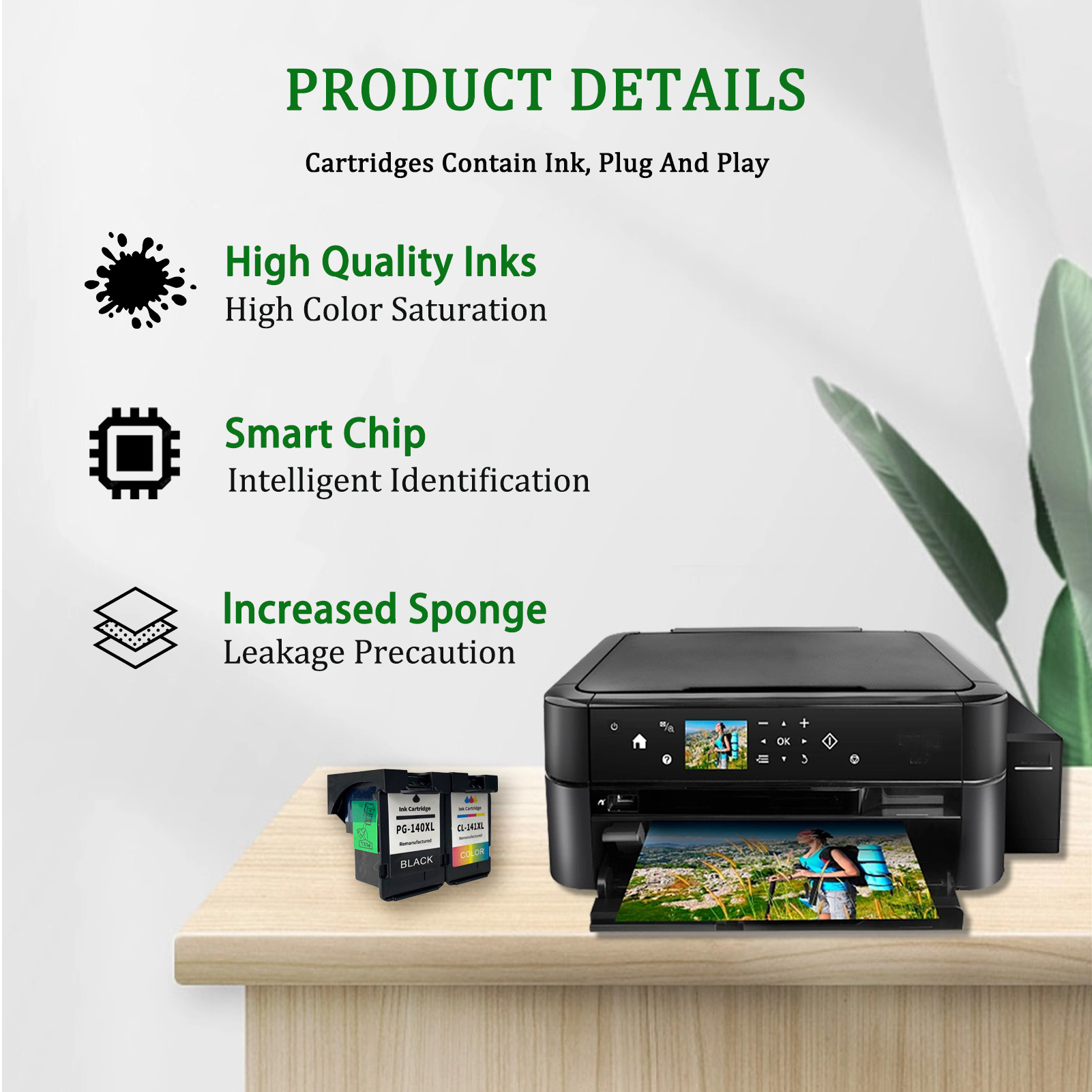 For Canon PG-140XL CL-141XL Ink Cartridge Work For Canon PIXMA MG2110 MG2210 MG3110 MG3210 MG3510 MG4110 MG4210 MX371 MX391 MX431 MX451 MX471 Printers