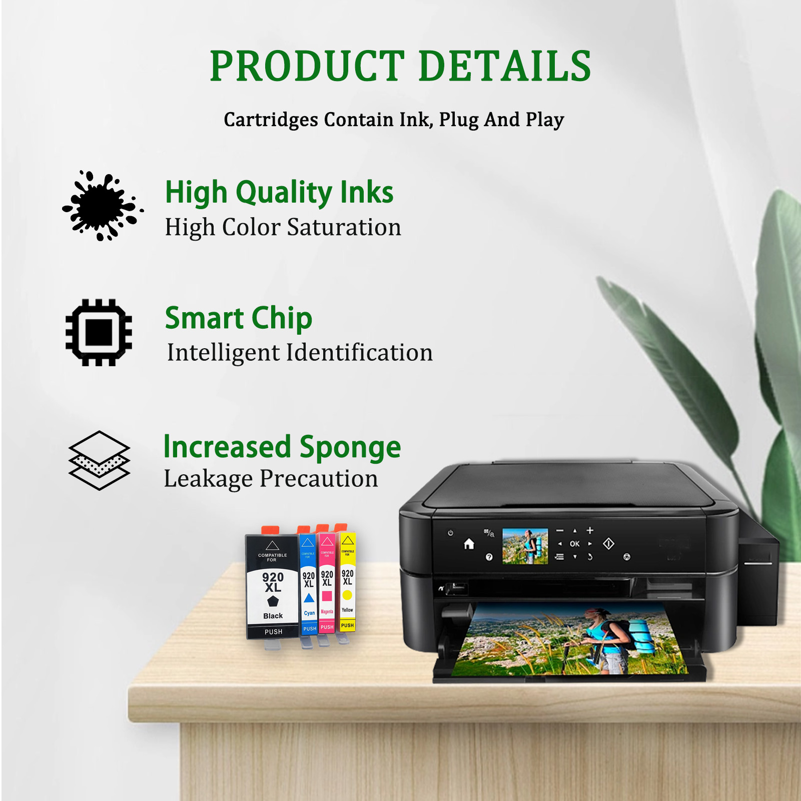 For HP 920XL Ink Cartridge Work For HP OfficeJet 6000 6500 6500a 7000 7500 7500a Printers