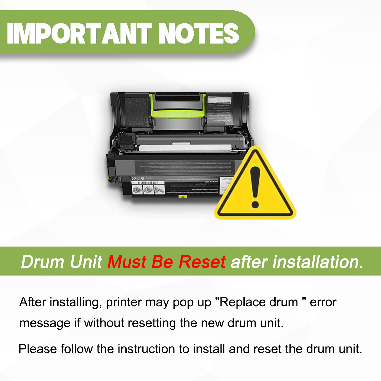 For Dell KVK63 331-9810 331-9811 Imaging Drum Unit Work for Dell B2360d B2360dn B3460dn B3465dn B3465dnf S2830dn S2830 Printers