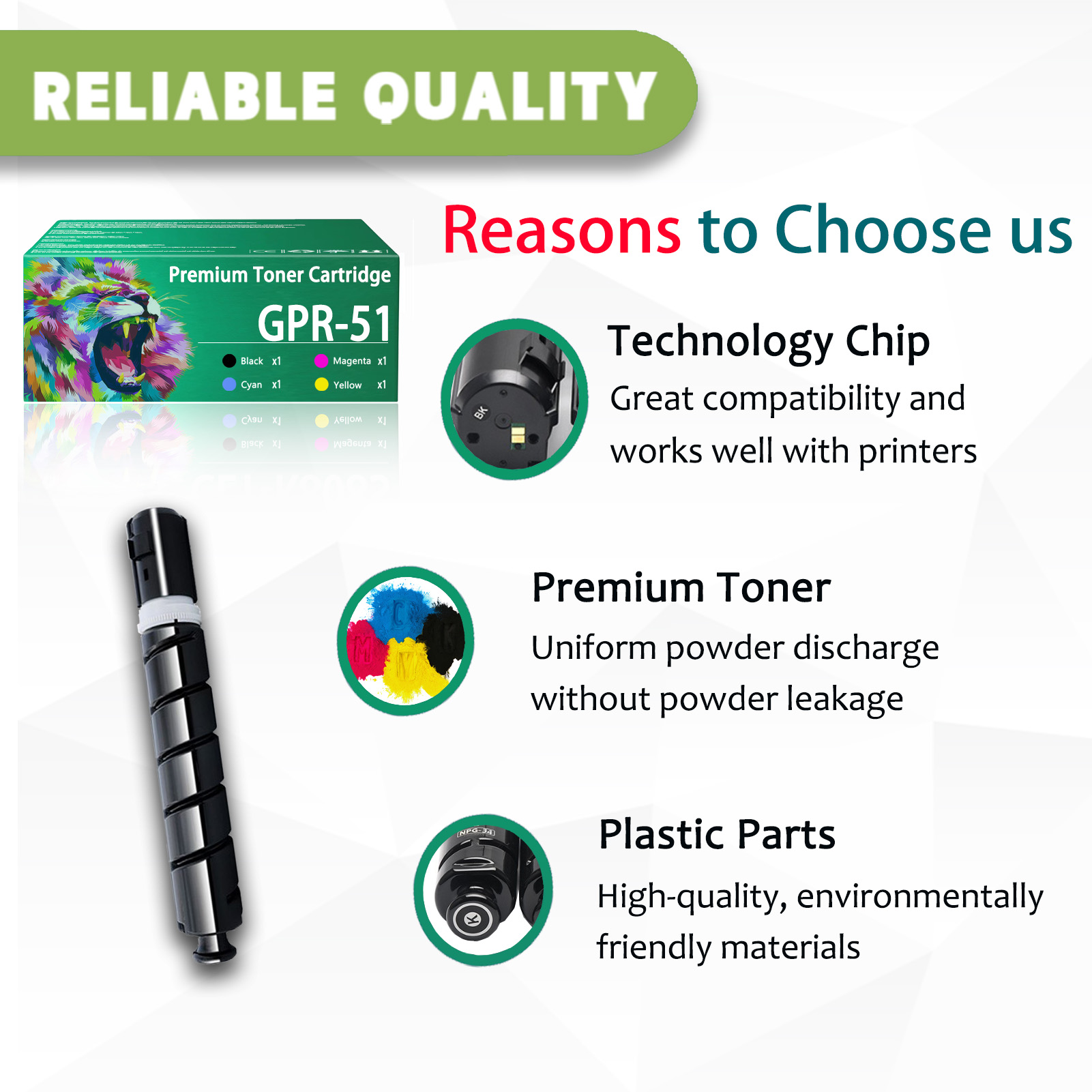 For Canon GPR51 GPR-51 Toner Cartridge Work for Canon imageRunner C250iF C350iF C355iF C255iF C350P Printers