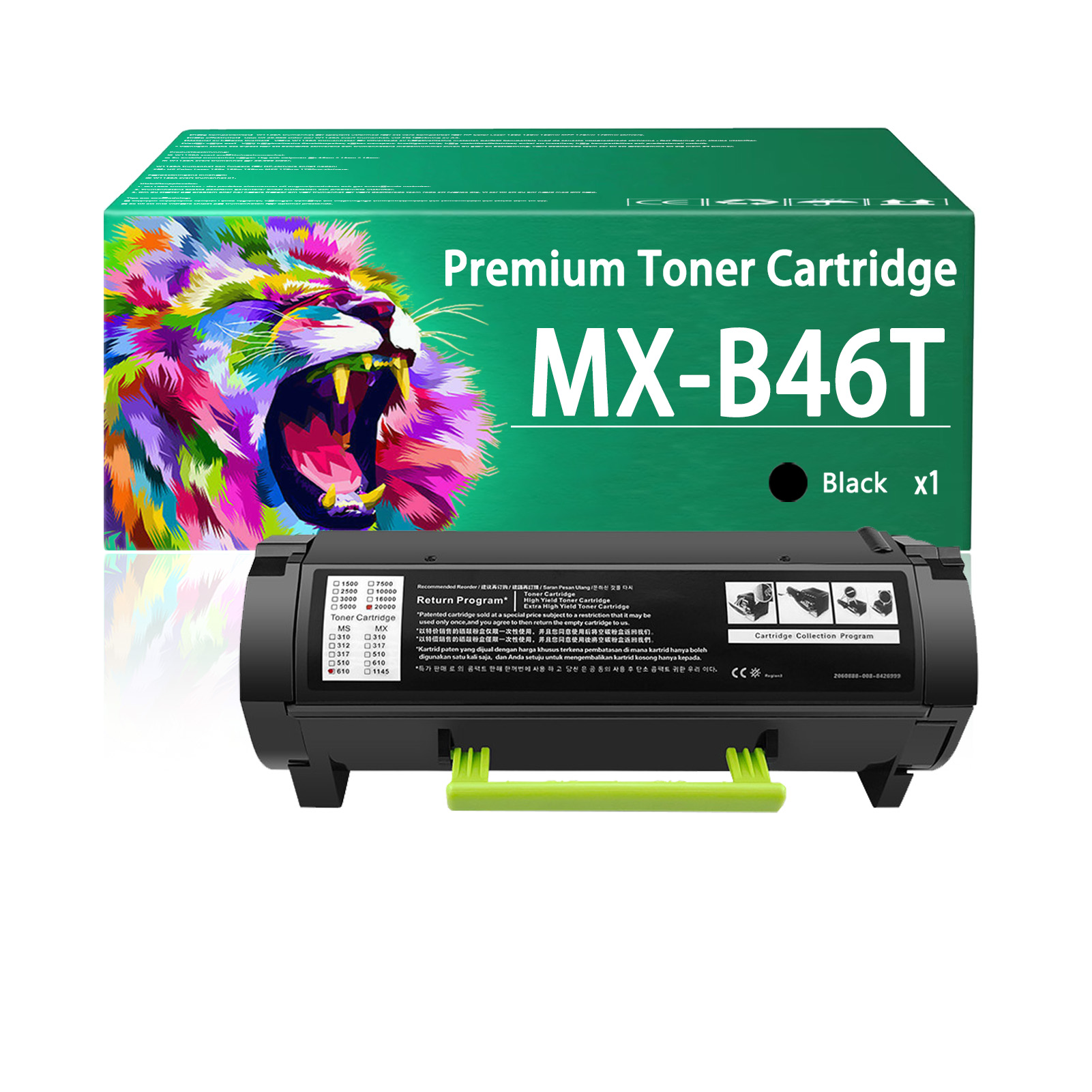 Sharp MX-B46T Toner Cartridges Work for Sharp MX-B467F MX-B467MF MX-B467P Printers