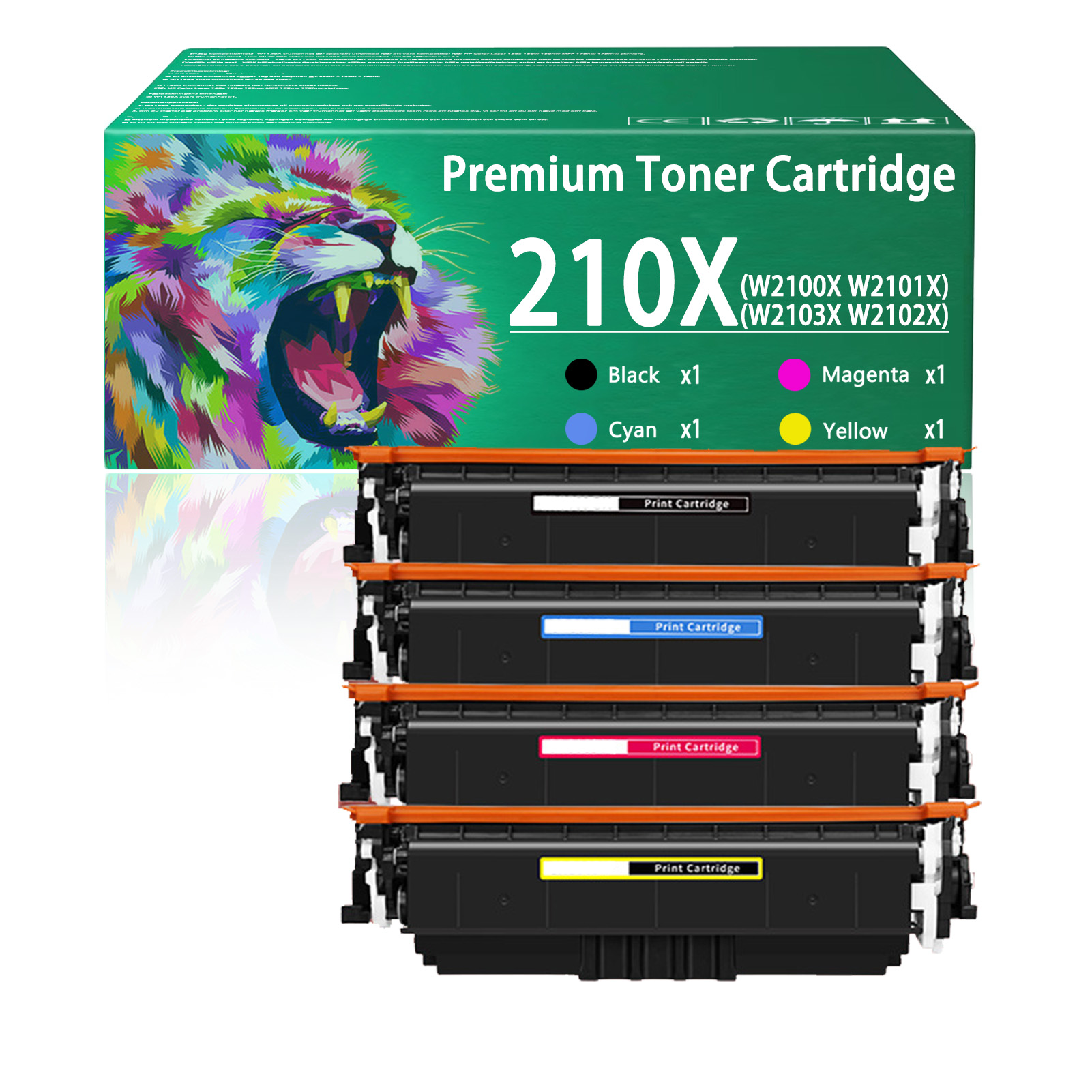 For HP 210X W2100X W2101X W2102X W2103X Toner Cartridge Work for HP Color LaserJet Pro 4201dn 4201dw MFP 4301fdn 4301fdw Printers