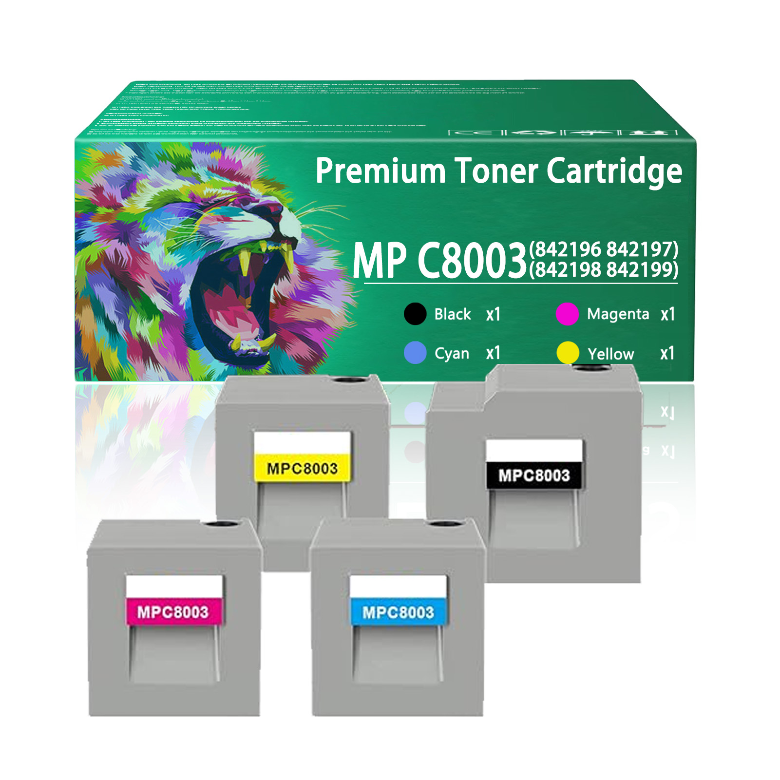For Ricoh MP C8003 842196 842199 842198 842197 Toner Cartridge Work For Ricoh MP C8003 MP C6503 IM C6500 IM C8000 Printers