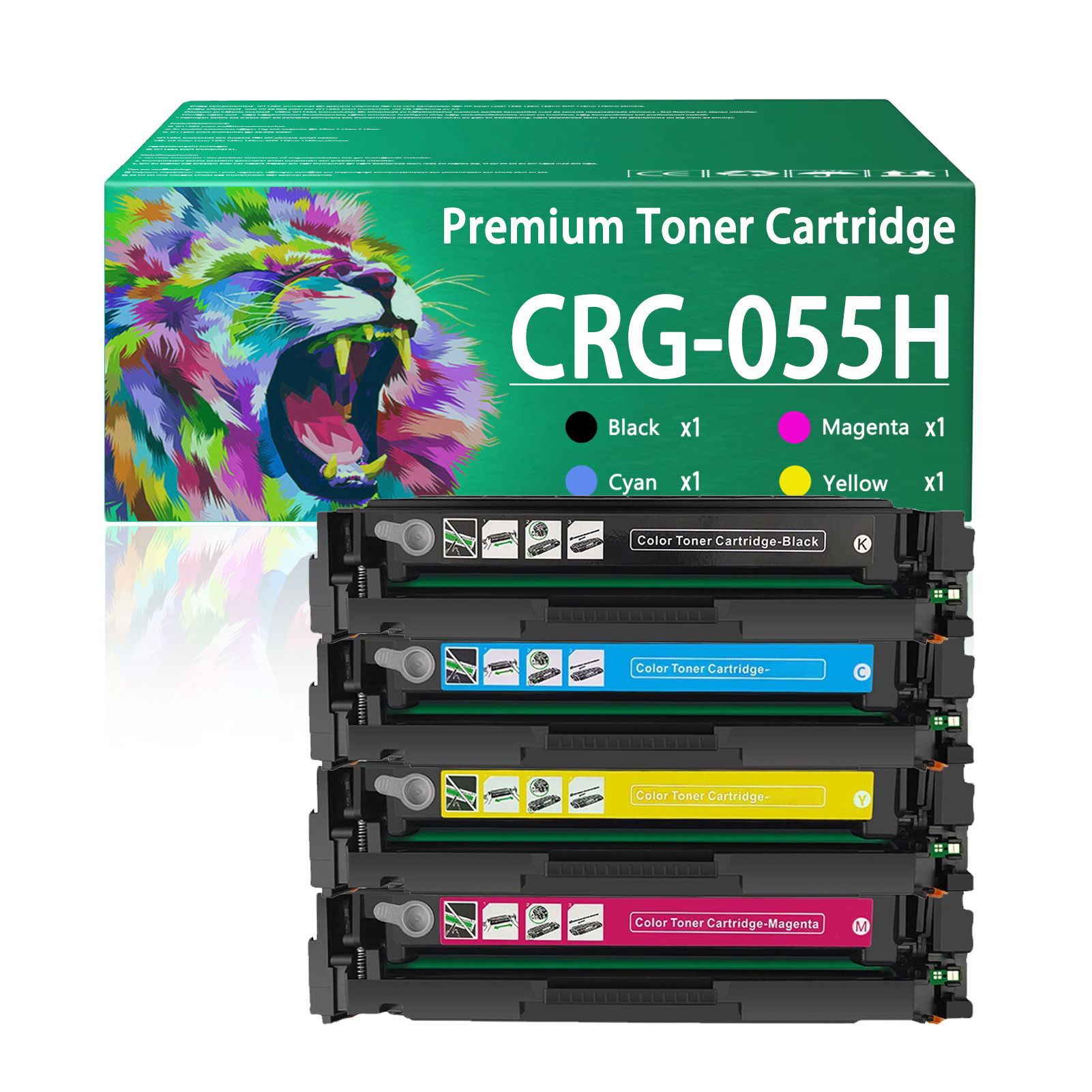 For Canon CRG055H 055H CRG-055H Toner Cartridge Work for Canon Color imageCLASS MF741cdw LBP664cdw MF743cdw MF745cdw MF746Cdw Printers