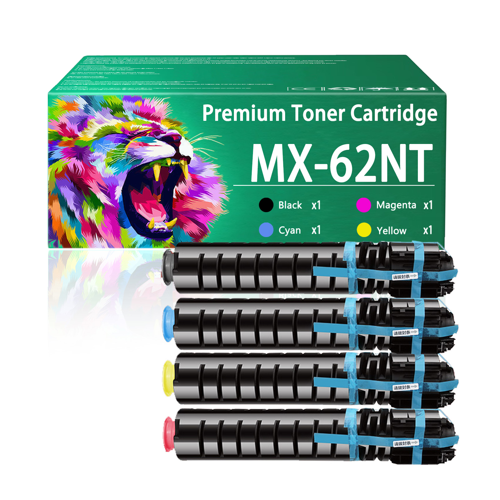For Sharp MX-62NT MX-62NT-BA MX-62NT-CA MX-62NT-MA MX-62NT-YA Toner Cartridge Work For Sharp MX-6240N MX-6500N MX-6580N MX-7040N MX-7090N MX-7500N MX-7580N MX-8090N MX-6240 MX-6500 MX-6580 MX-7040 MX-7090 MX-7500 MX-7580 MX-8090 Printers