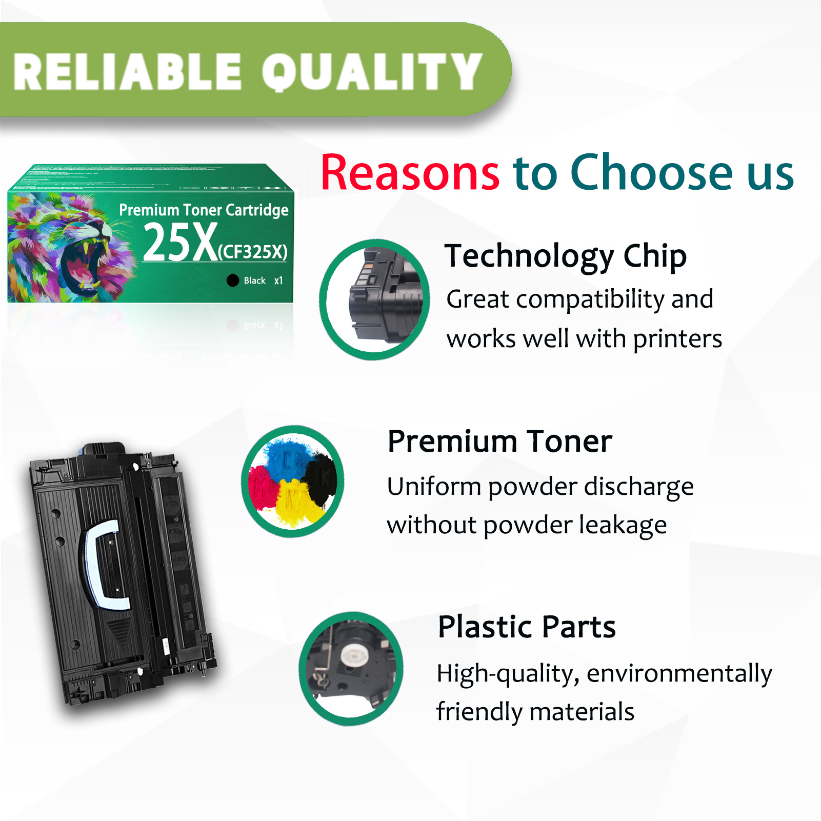 For HP 25X CF325X Toner Cartridges Work For HP LaserJet Enterprise M806dn M806x+ Flow MFP M830z Printers