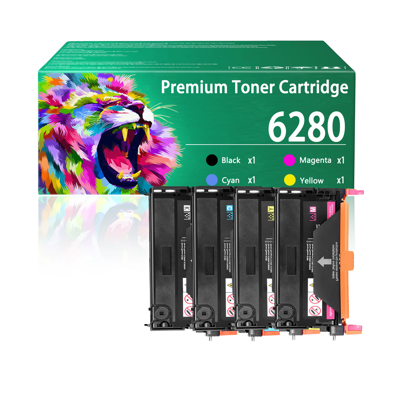 For Xerox 6280 106R01395 106R01392 106R01393 106R01394 Toner Cartridge Work For Xerox Phaser 6280 6280N 6280DN Printers
