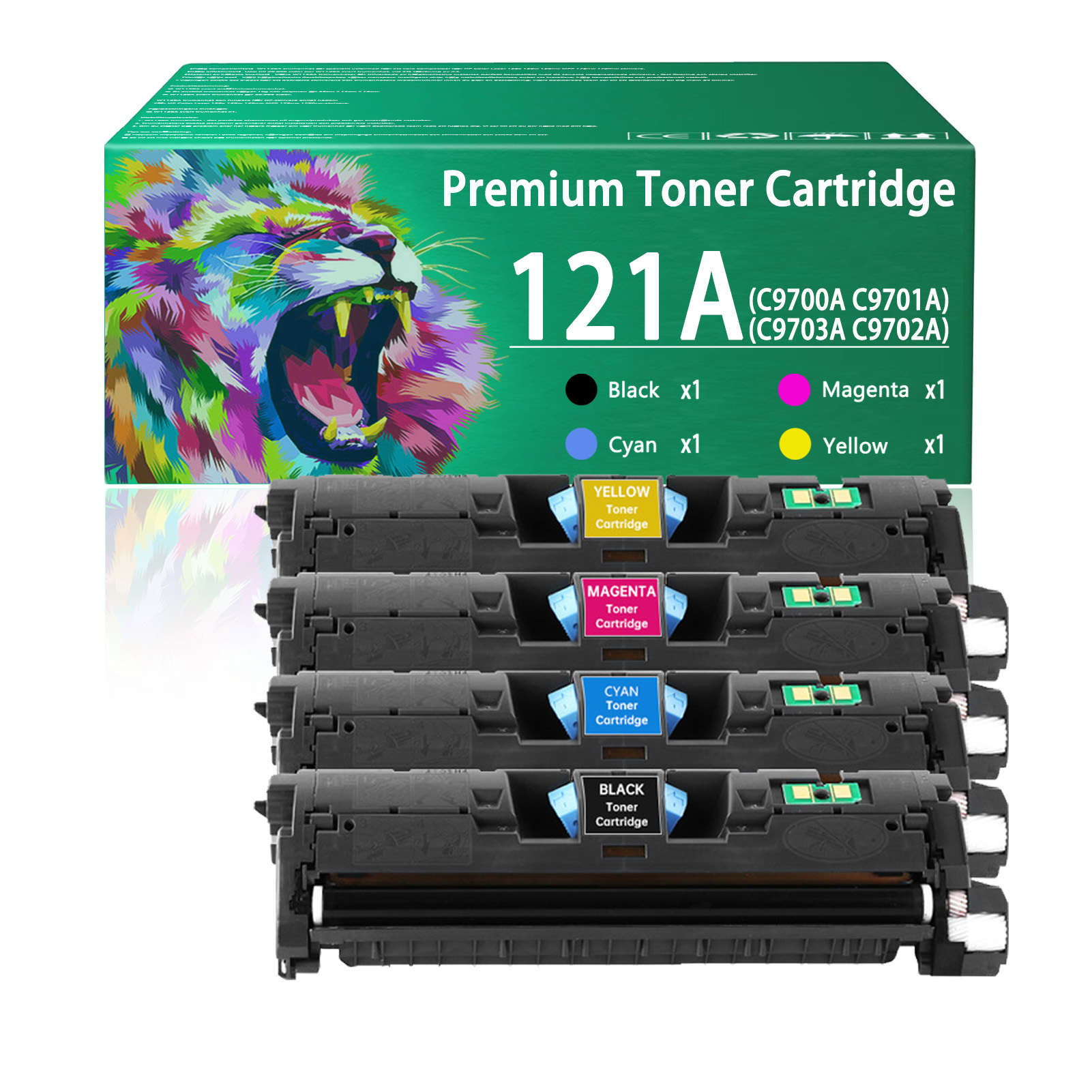 For HP 121A C9700A C9701A C9703A C9702A Toner Cartridge Work for HP Color Laserjet 1500 1500L 2500 2500L 2500n 2500tn Printers
