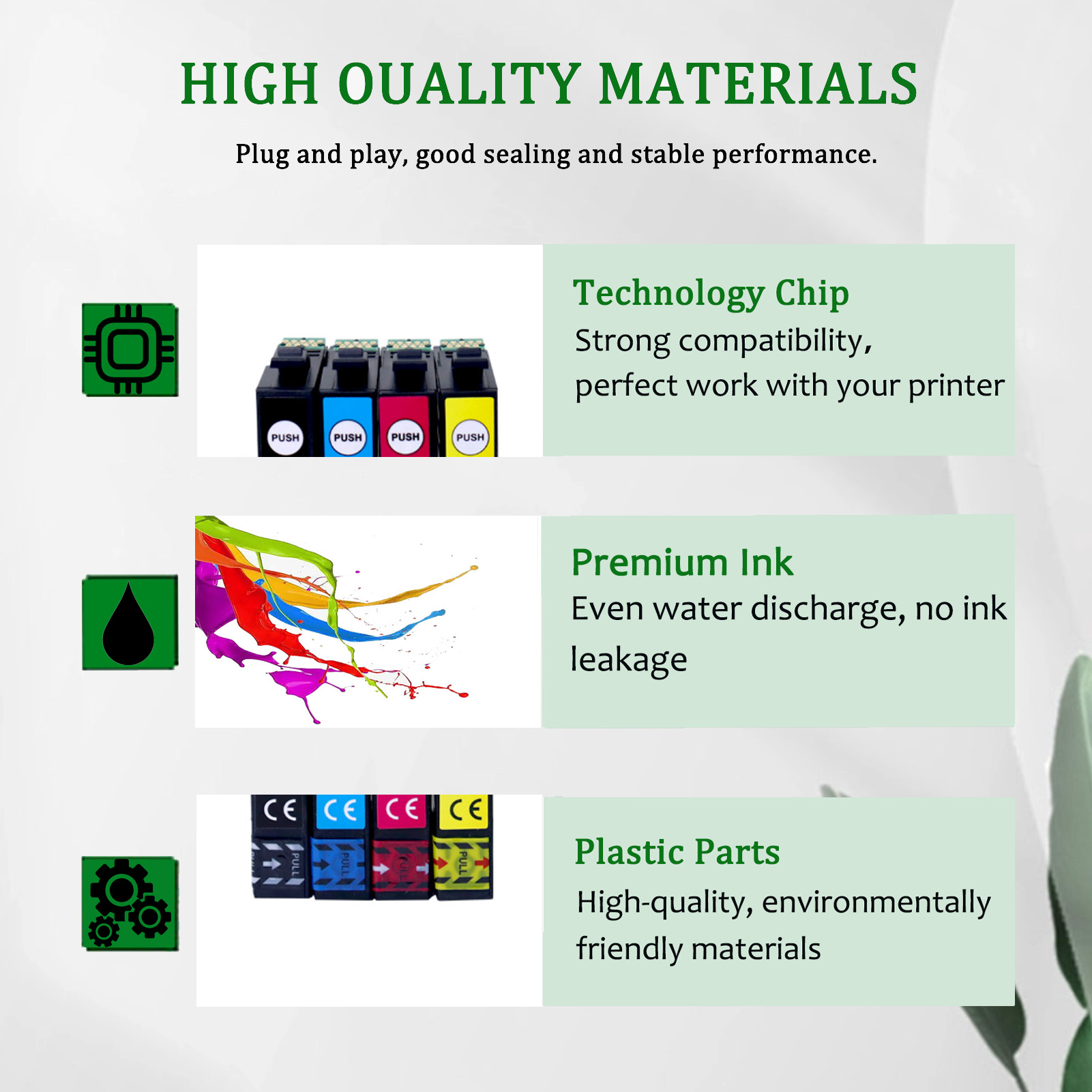 For HP 822XL Ink Cartridges Work for EPSON WorkForce Pro WF-3820 WF-3823 WF-4820 WF-4830 WF-4834 Printers