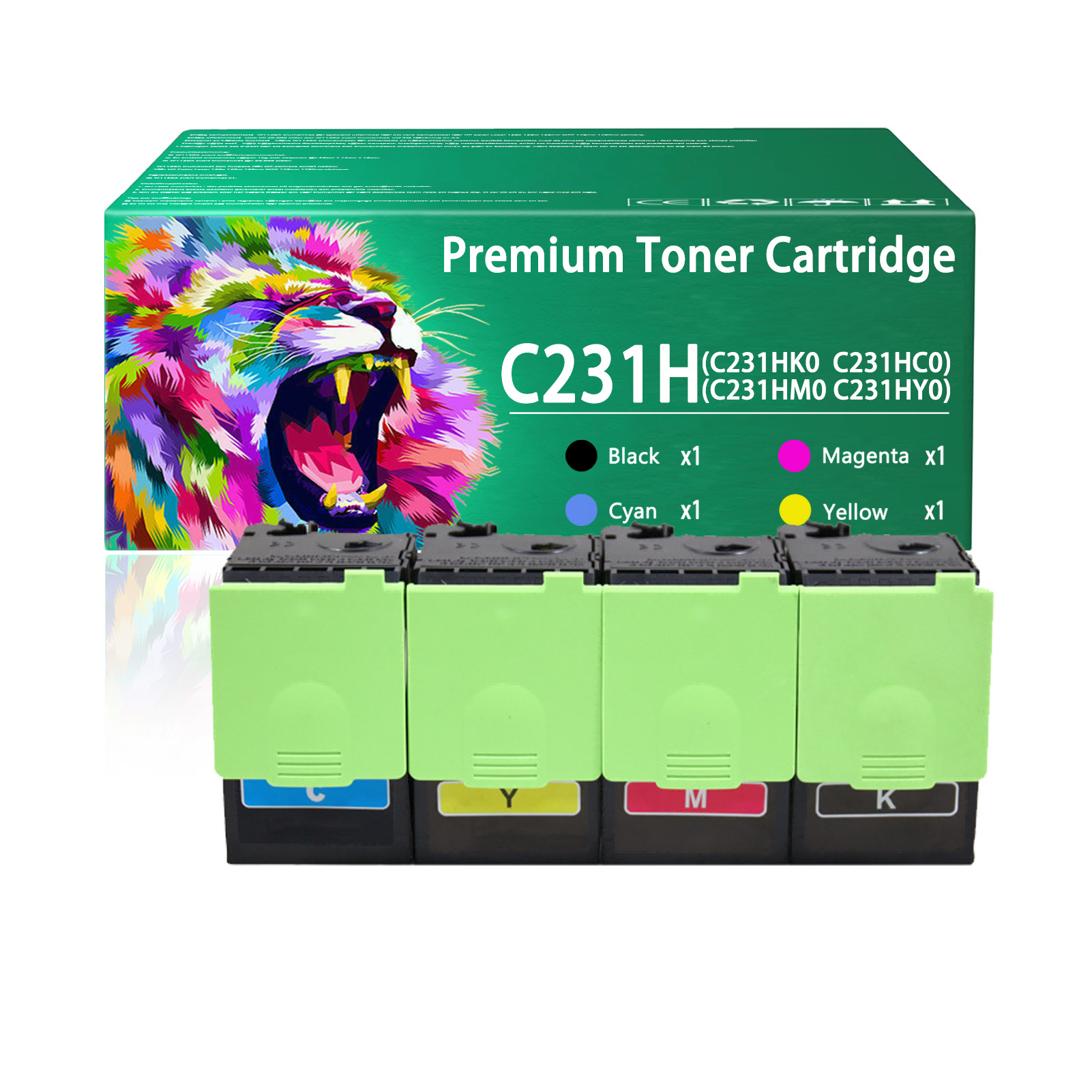 For Lexmark C231H C231HK0 C231HC0 C231HM0 C231HY0 Toner Cartridge Work For Lexmark C2325 C2425 C2535 MC2325 MC2425 MC2535 MC2640 C2325dw C2425dw C2535dw MC2325adw MC2425adw MC2535adwe MC2640adwe Printers